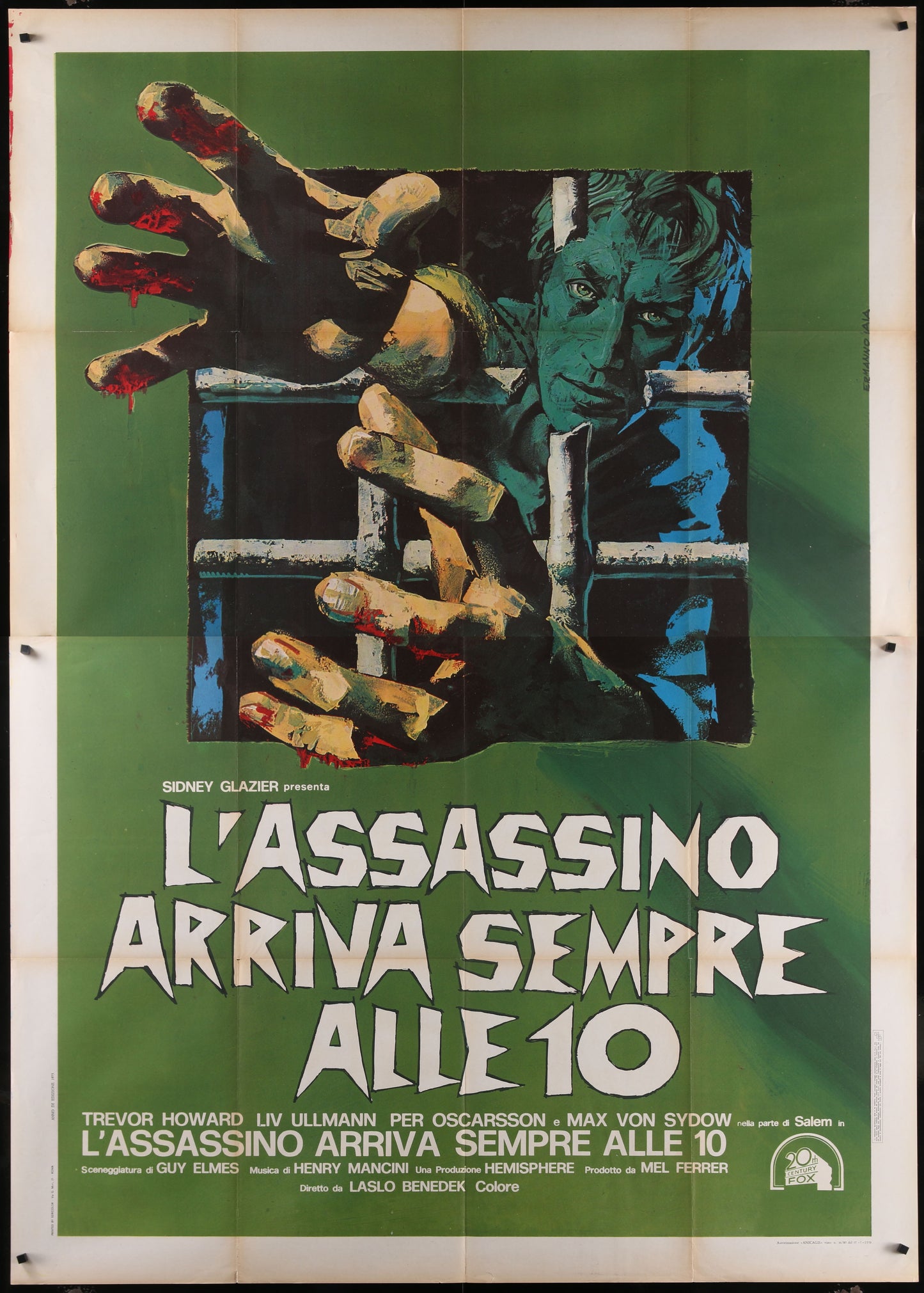 Night Visitor (1971) Original Italian Two Panel Movie Poster
