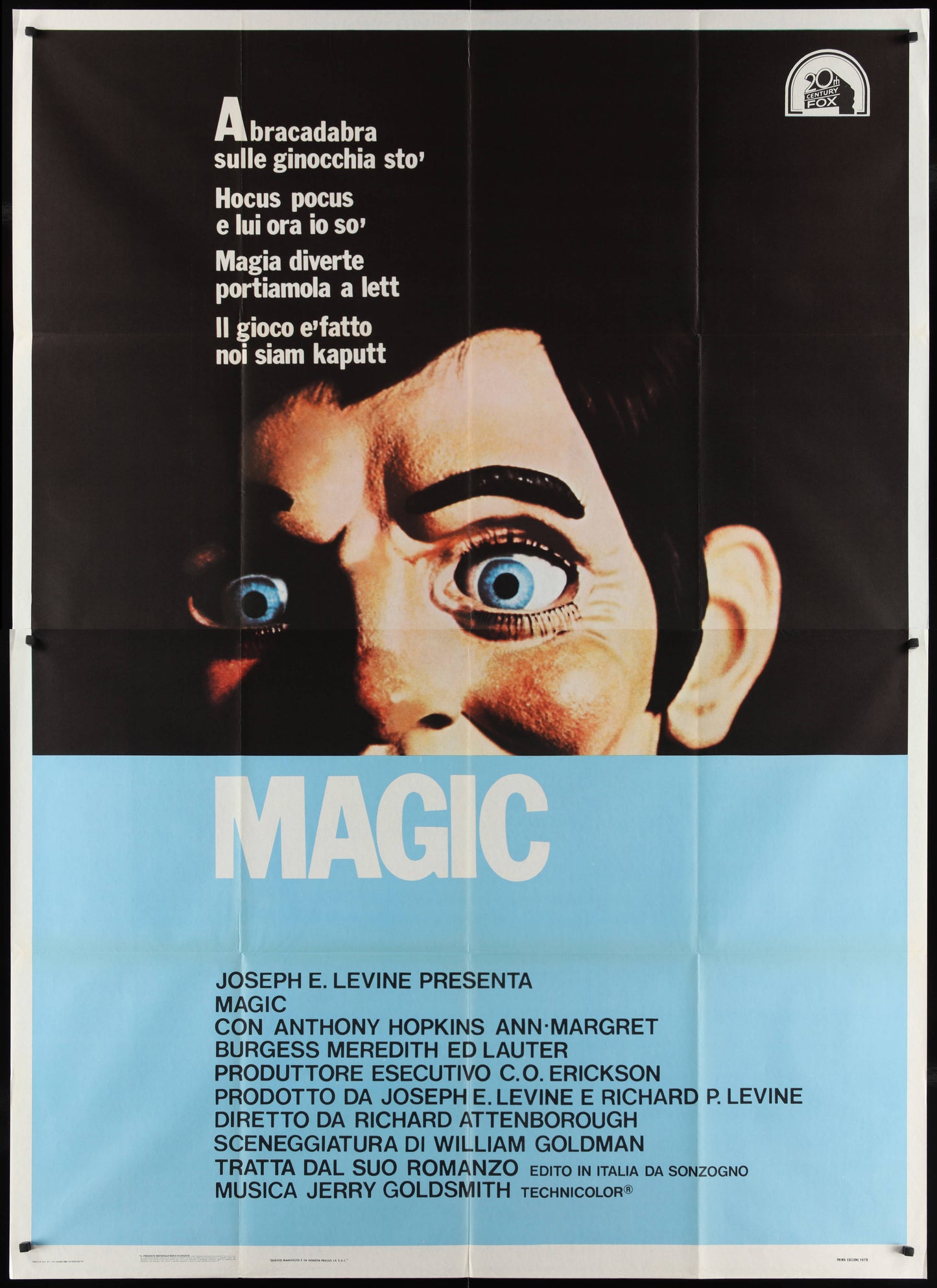 Magic (1978) Original Italian Two Panel Movie Poster