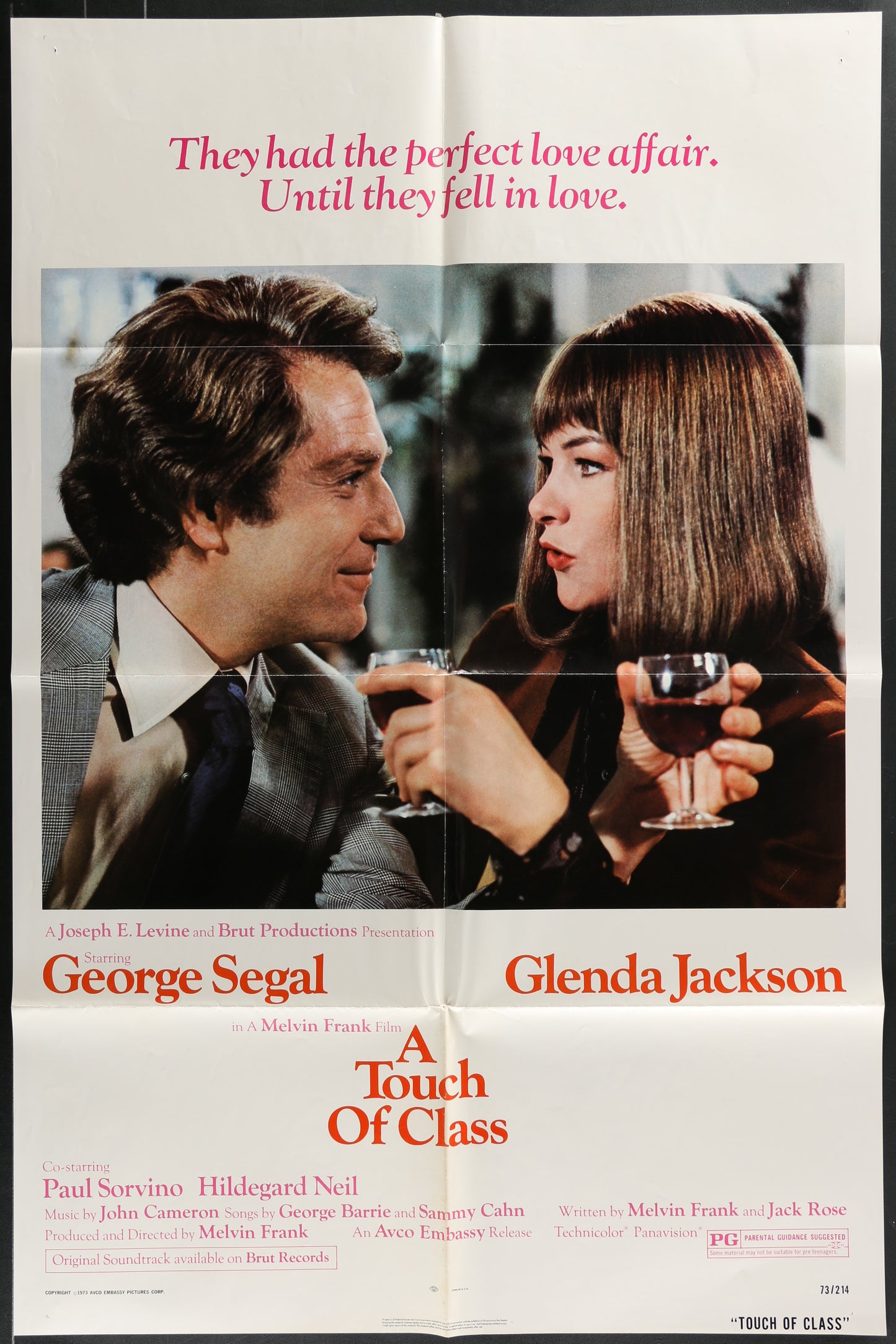 A Touch Of Class (1973) Original US One Sheet Movie Poster