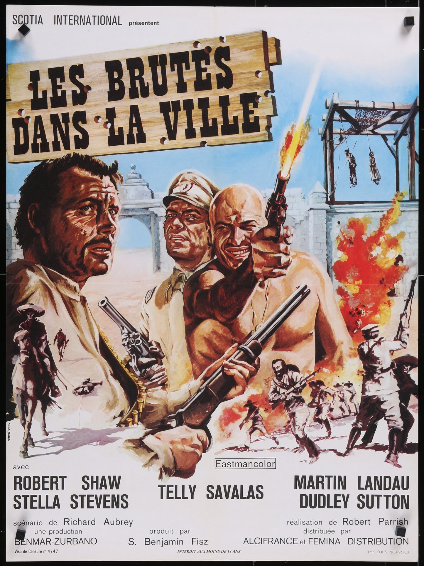 A Town Called Bastard (1971) Original French Affiche Movie Poster 23x31