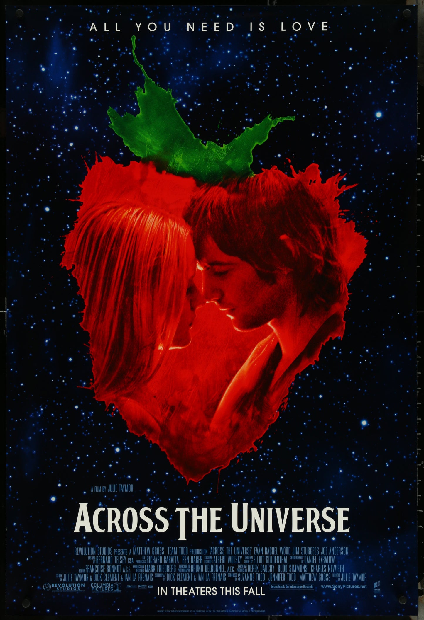 Across the Universe (2007) Original US One Sheet Movie Poster 27 x 40