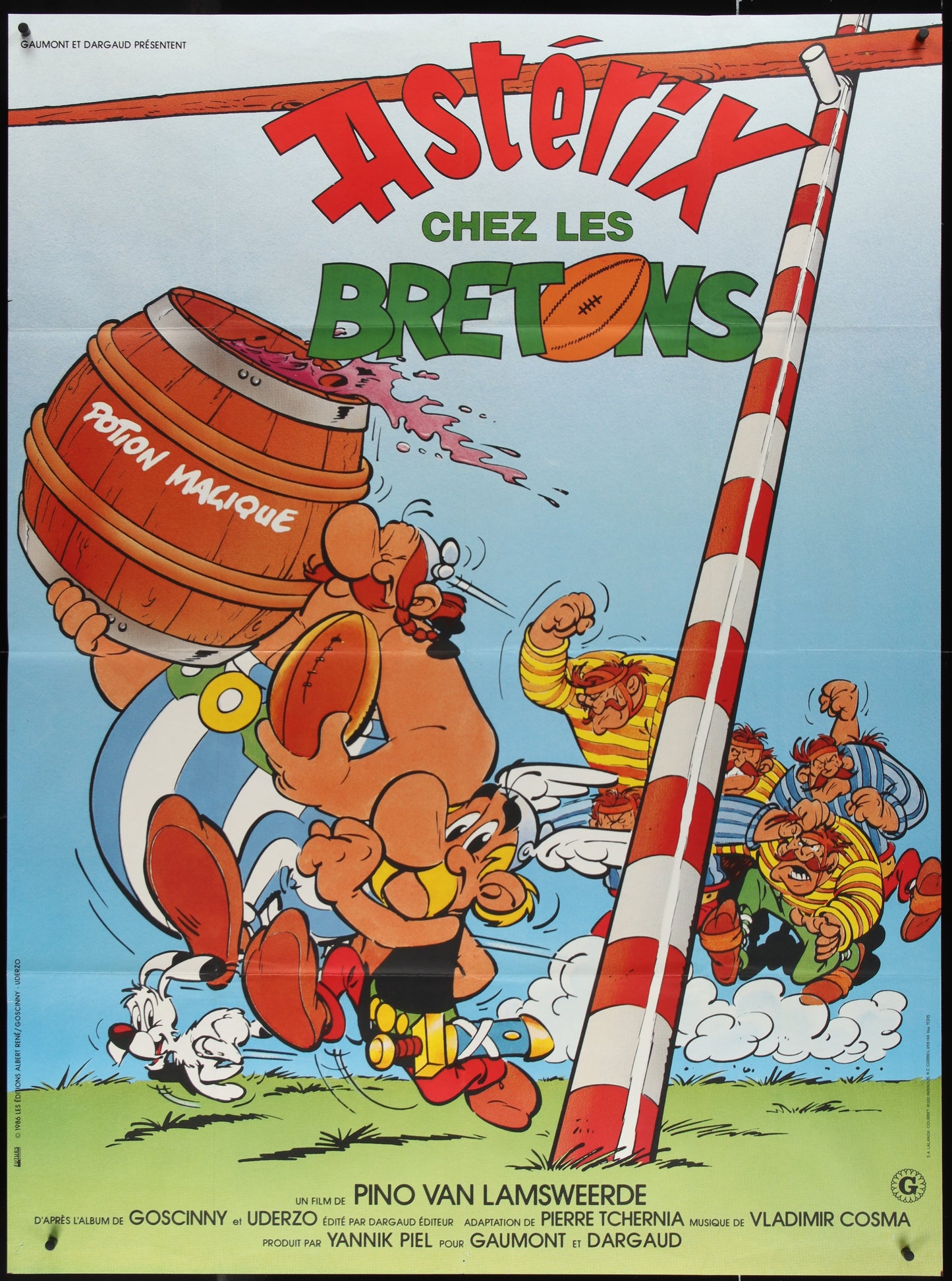 Asterix In Britain (1986) Original French One Panel Movie Poster