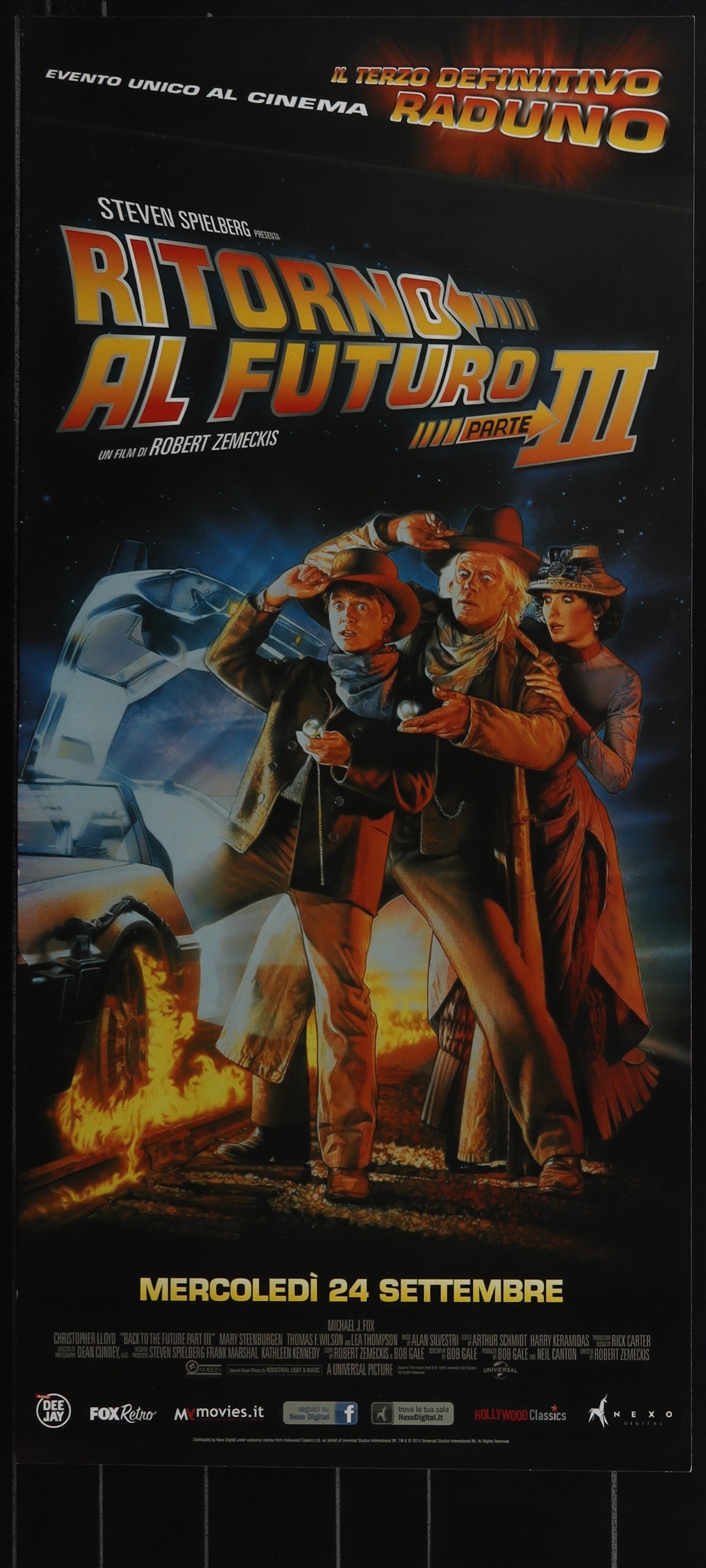 Back To The Future Part III (2010s RR) Original Italian Locandina Movie Poster