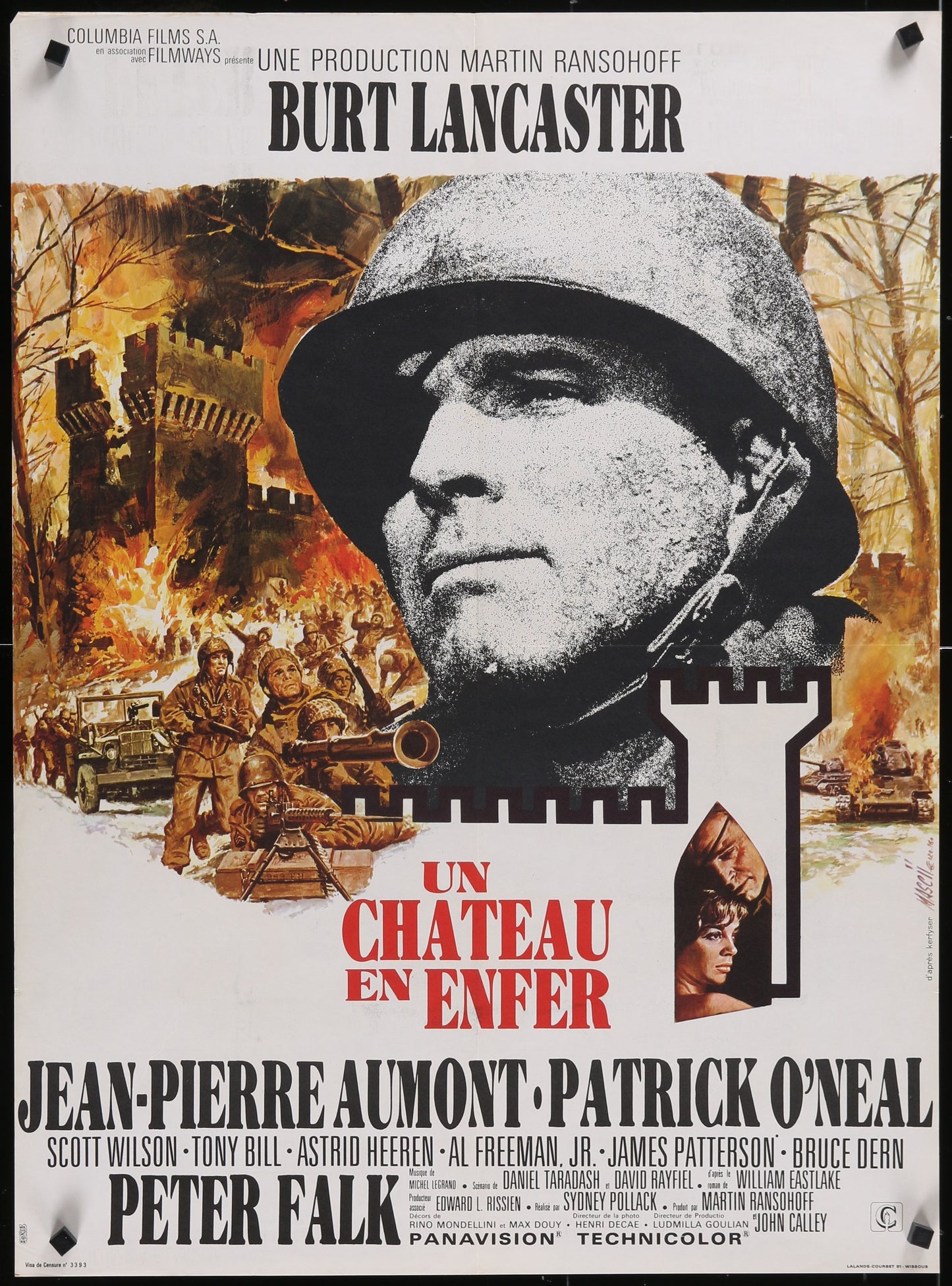 Castle Keep (1969) Original French Affiche Movie Poster 23x32