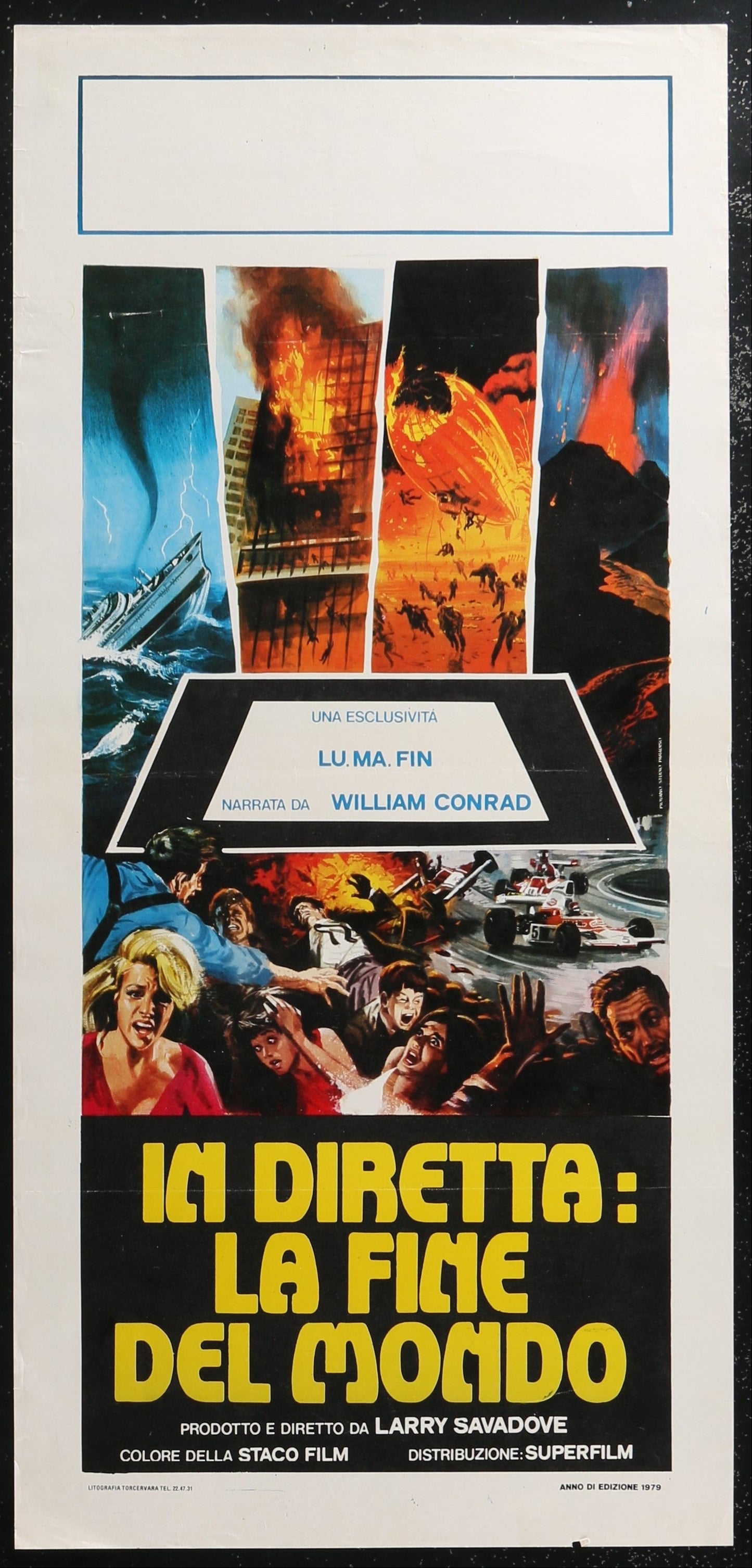 Catastrophe (1977) Original Italian Locandina Movie Poster 34 x 70 cm