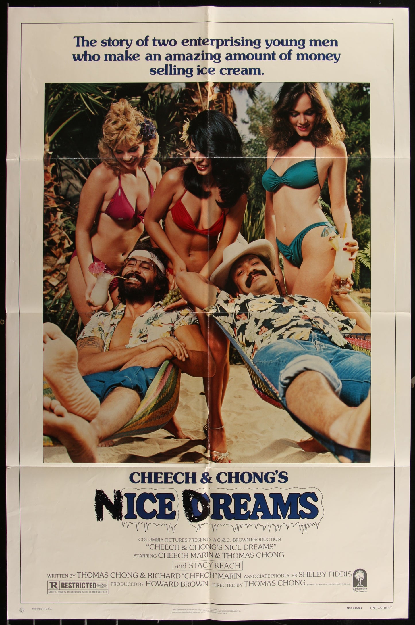 Cheech & Chong's Nice Dreams (1981) Original US One Sheet Movie Poster 27 x 41