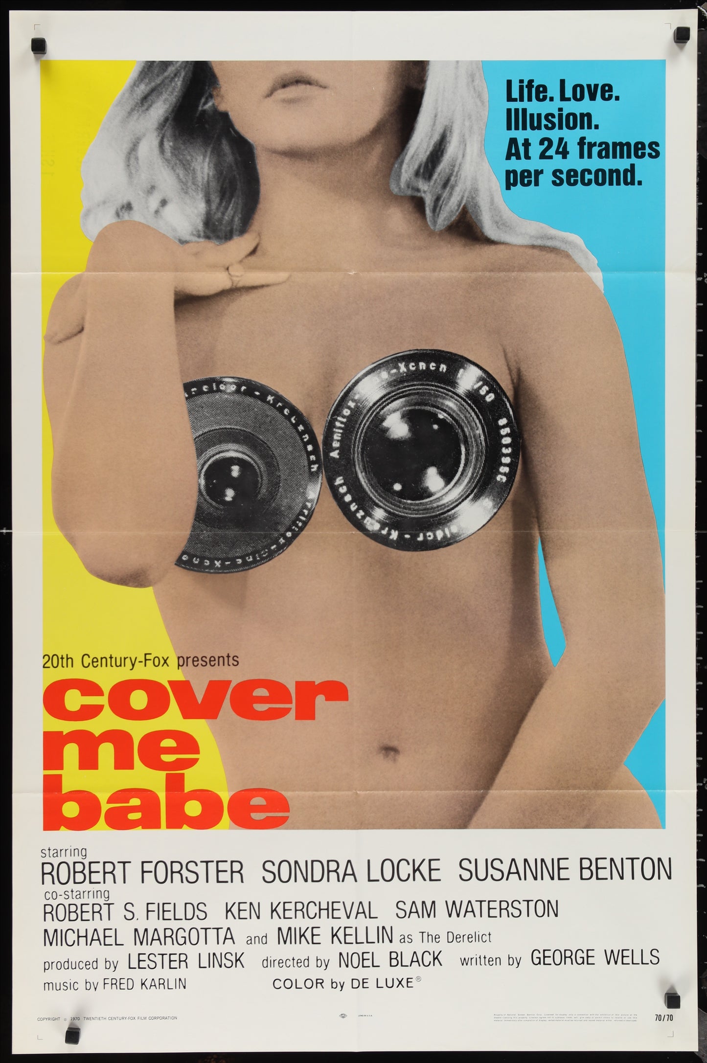 Cover Me Babe (1970) Original US One Sheet Movie Poster 27 x 41