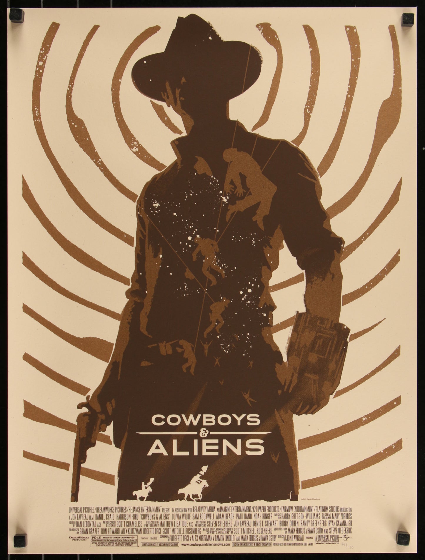 Cowboys & Aliens (2011) Original Limited Edition Mondo Art Print