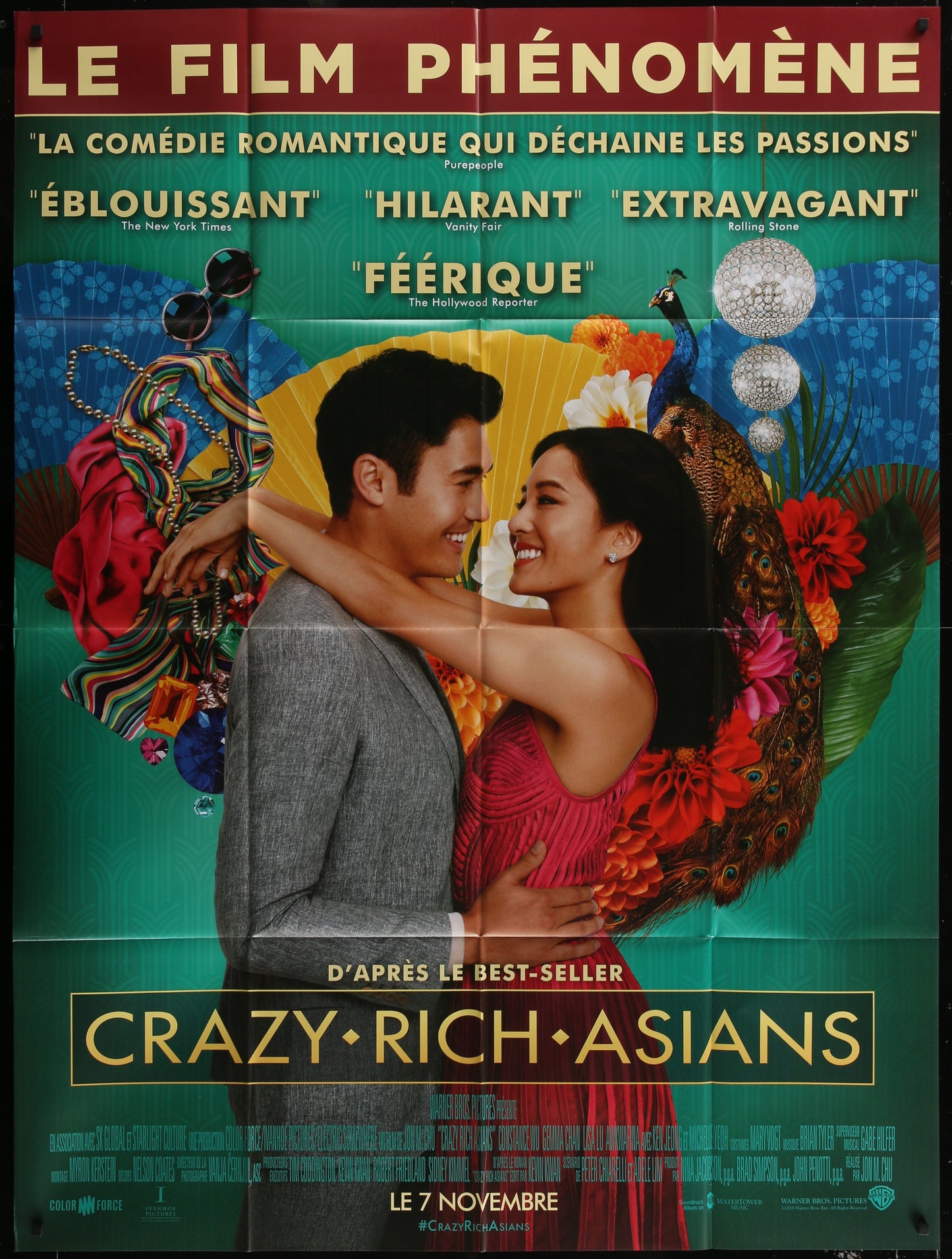 Crazy Rich Asians (2018) Advance Original French Grande Movie Poster 118 x 157 cm