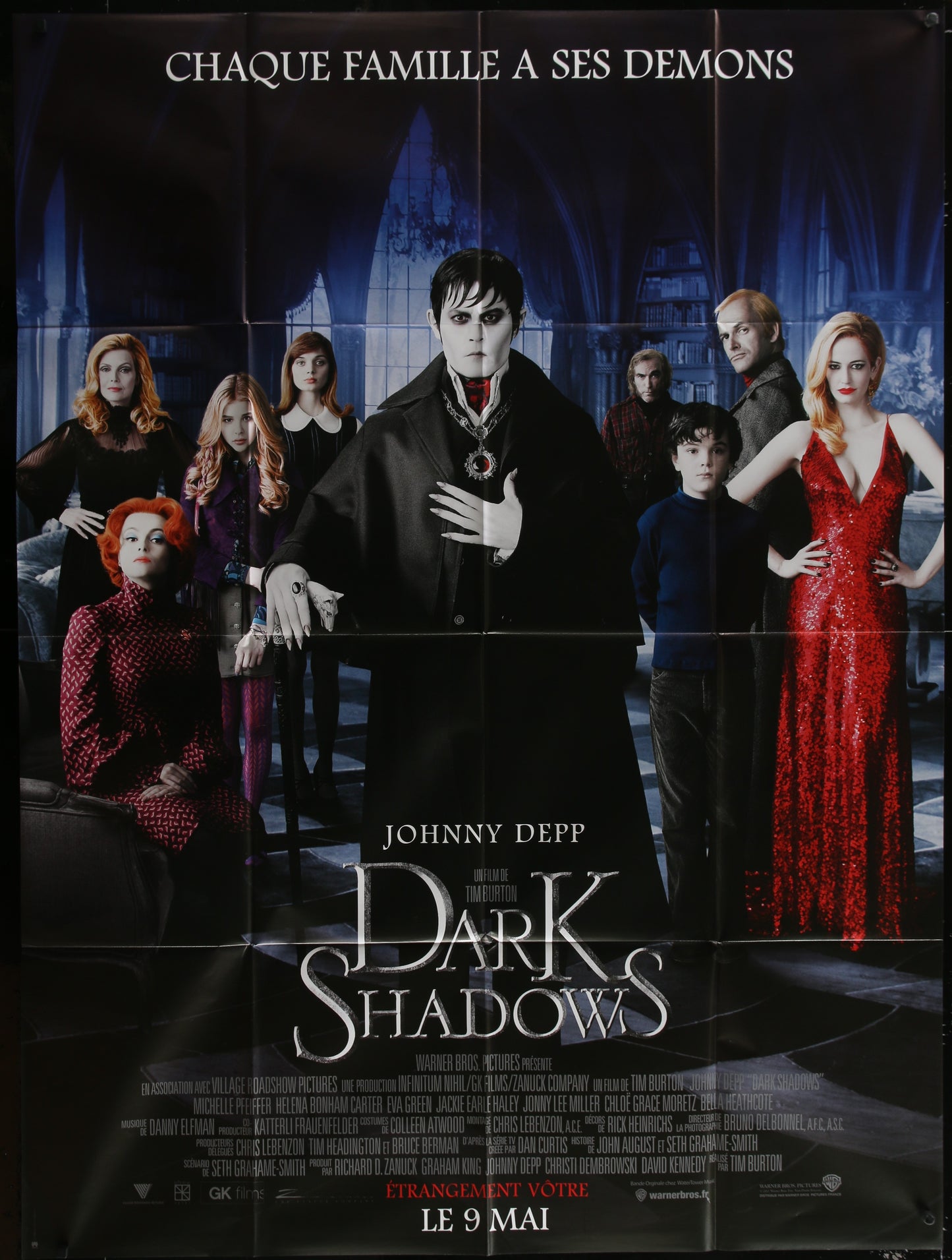 Dark Shadows (2012) Advance Original French Grande Movie Poster 117 x 157 cm