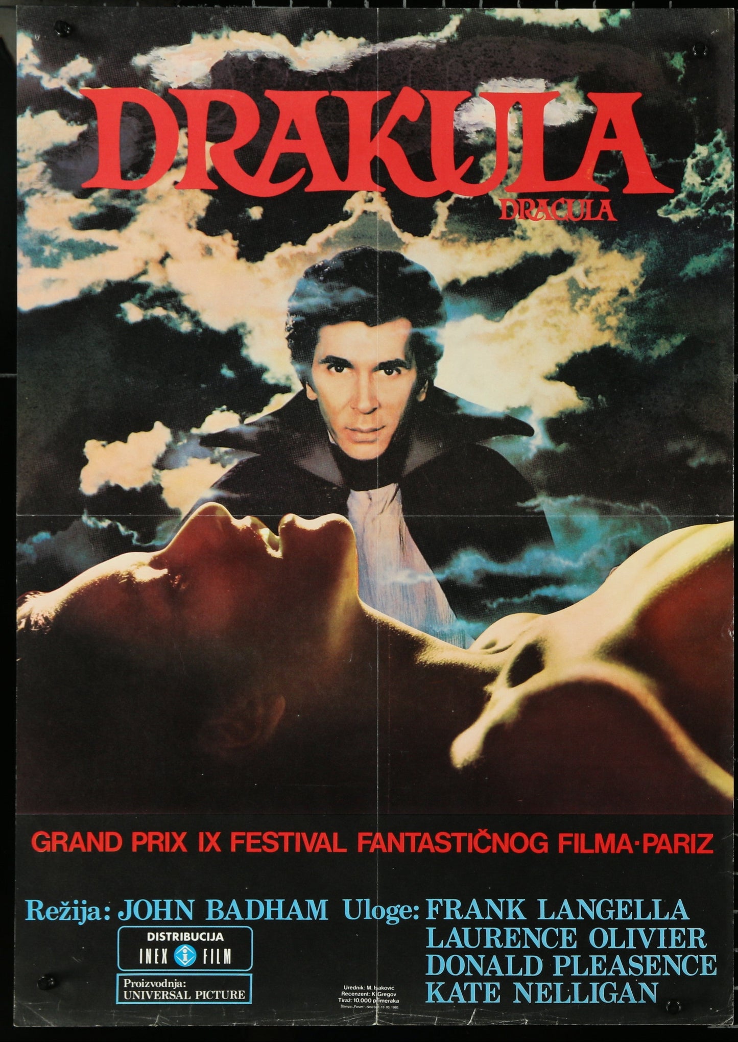 Dracula (1979) Original Yugoslav Movie Poster