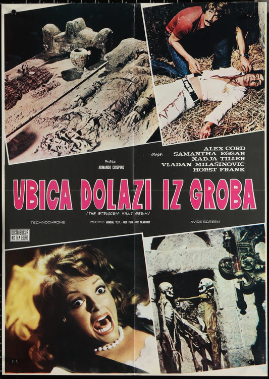 The Etruscan Kills Again (1972) Original Yugoslav Movie Poster