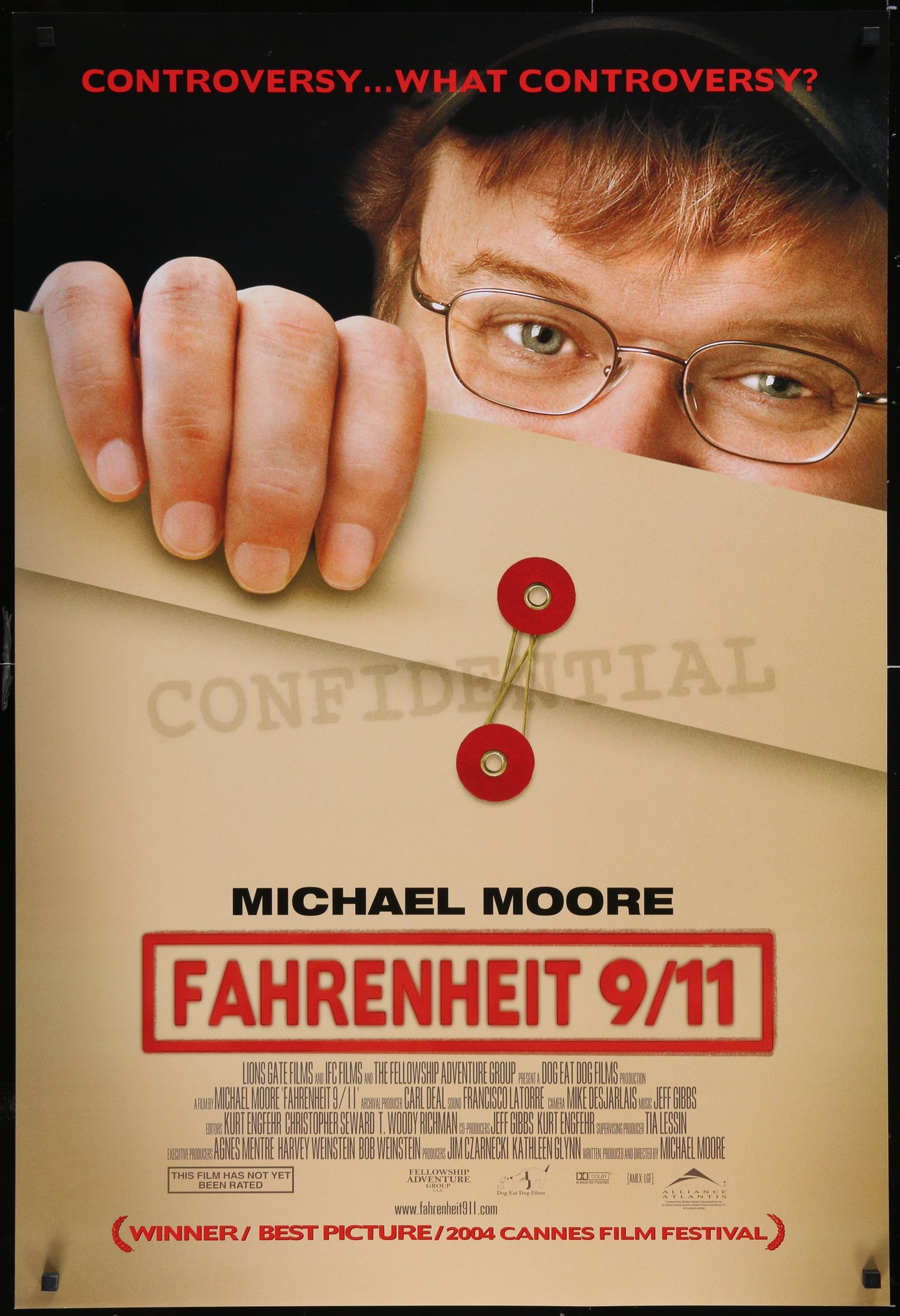Fahrenheit 9/11 (2004) Original Canadian One Sheet Movie Poster 27 x 41