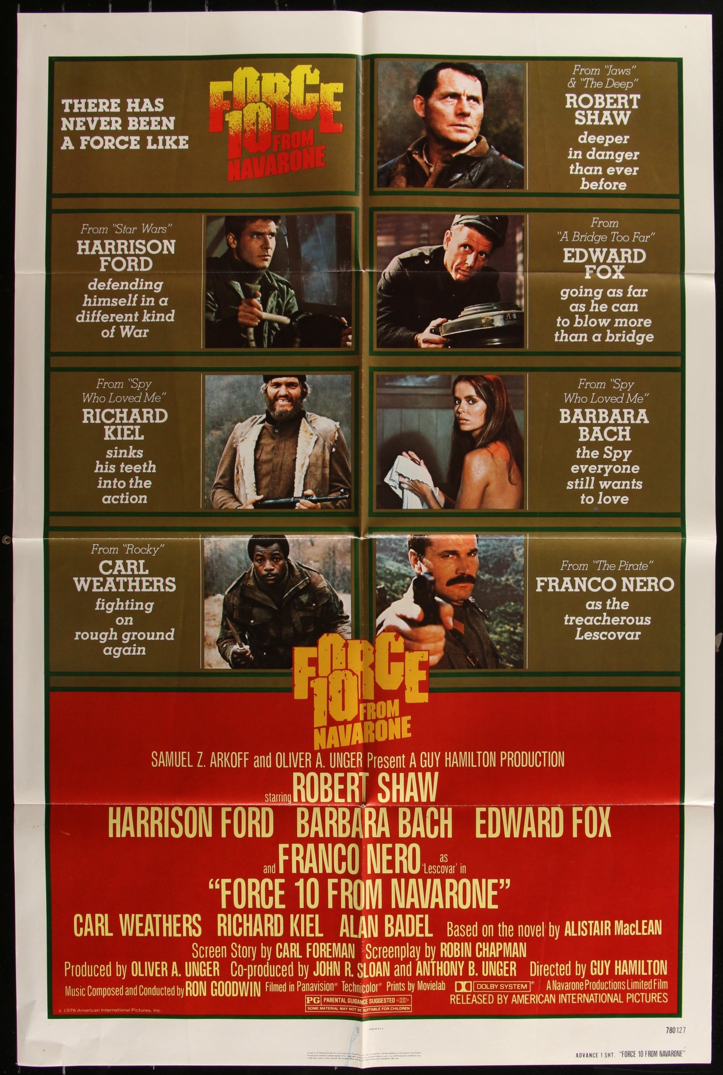 Force 10 From Navarone (1978) Original US One Sheet Movie Poster