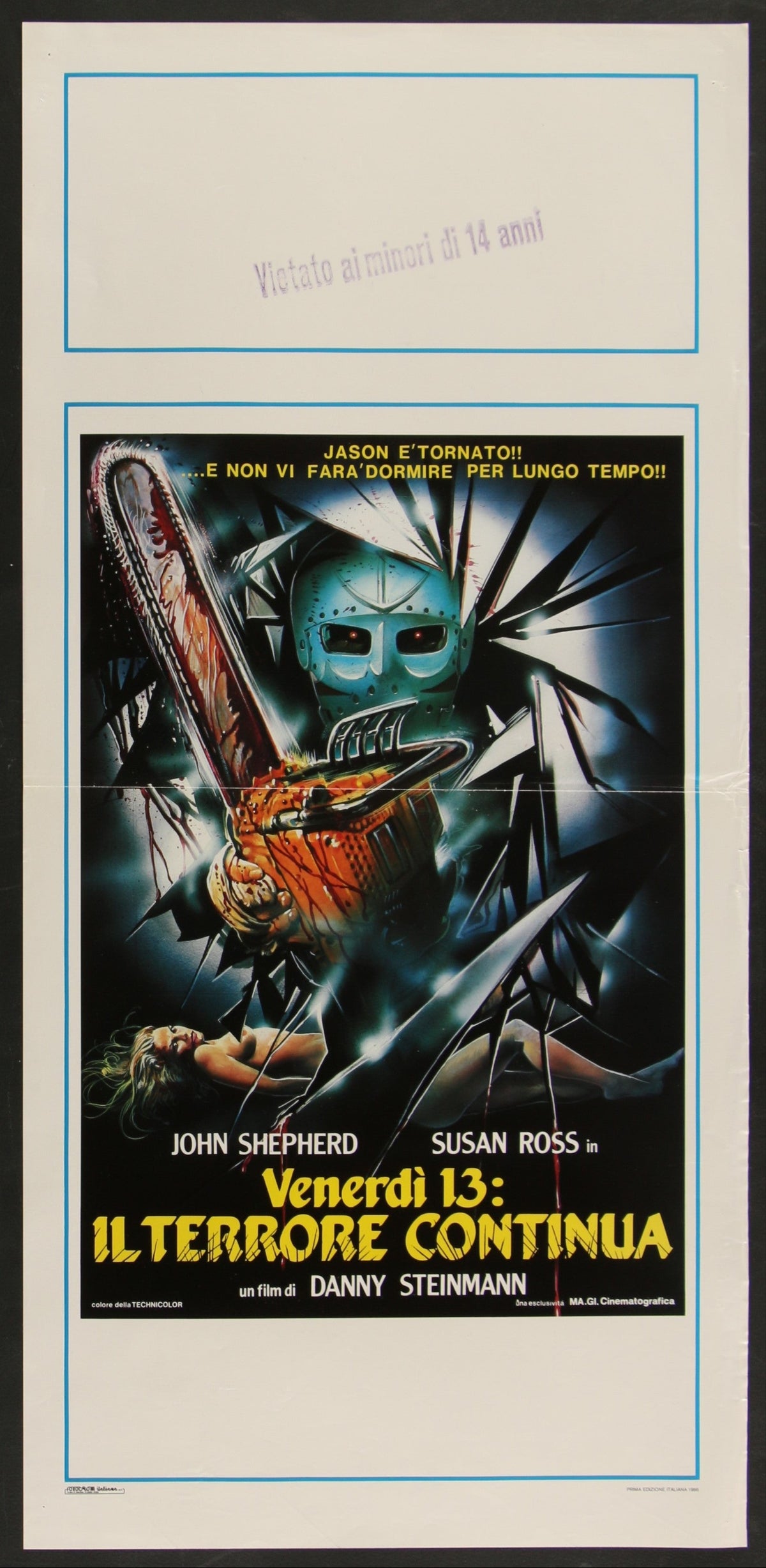 Friday the 13th Part V: A New Beginning (1986) Original Italian Locandina Movie Poster 13x27
