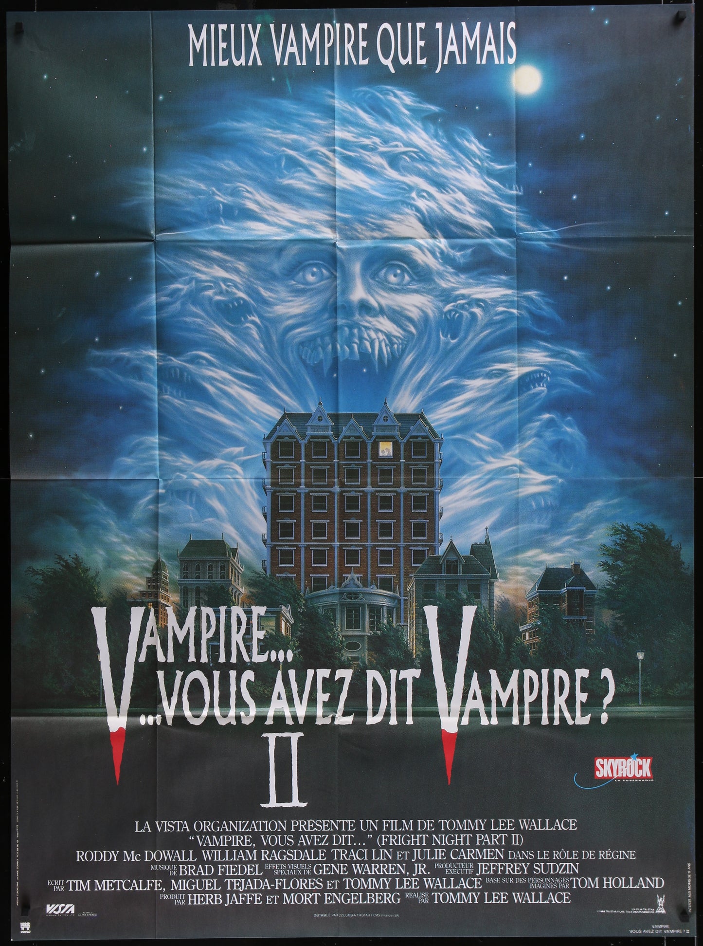 Fright Night Part 2 (1989) Original French Grande Movie Poster 45.5x62