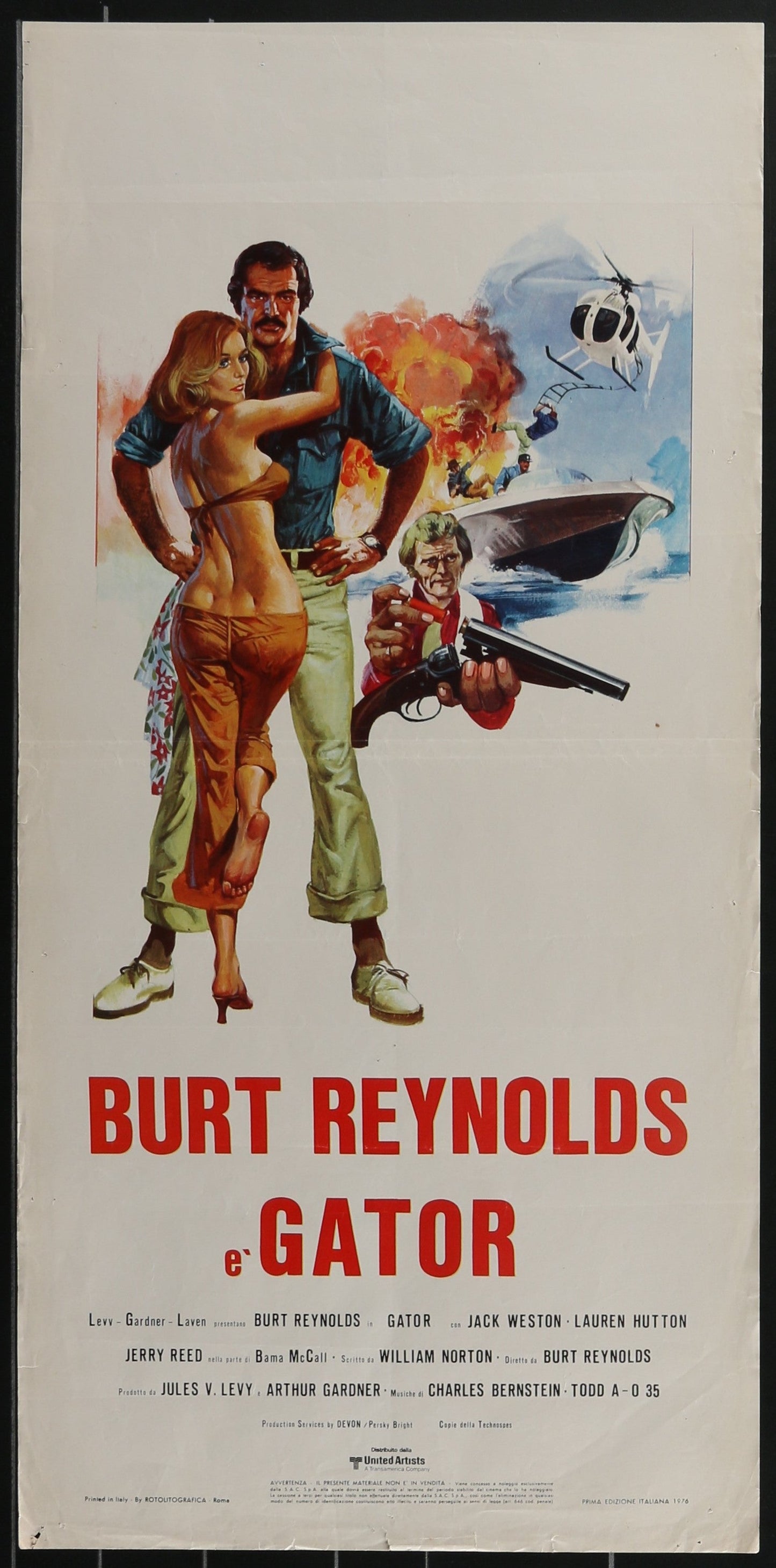 Gator (1976) Original Italian Locandina Movie Poster