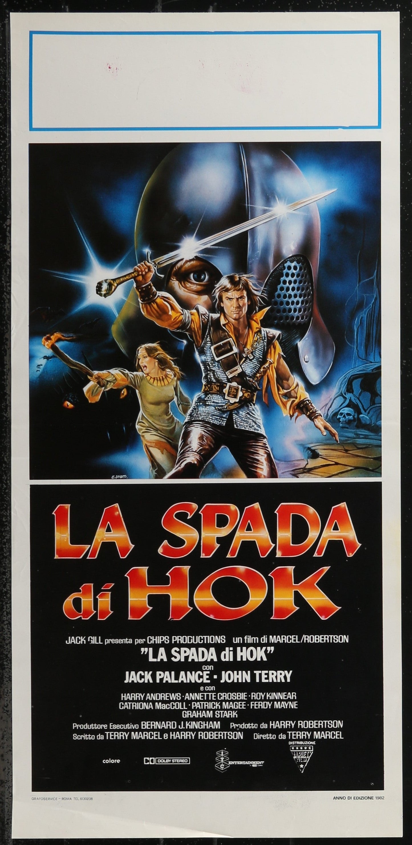 Hawk the Slayer (1980) Original Italian Locandina Movie Poster 34 x 70 cm