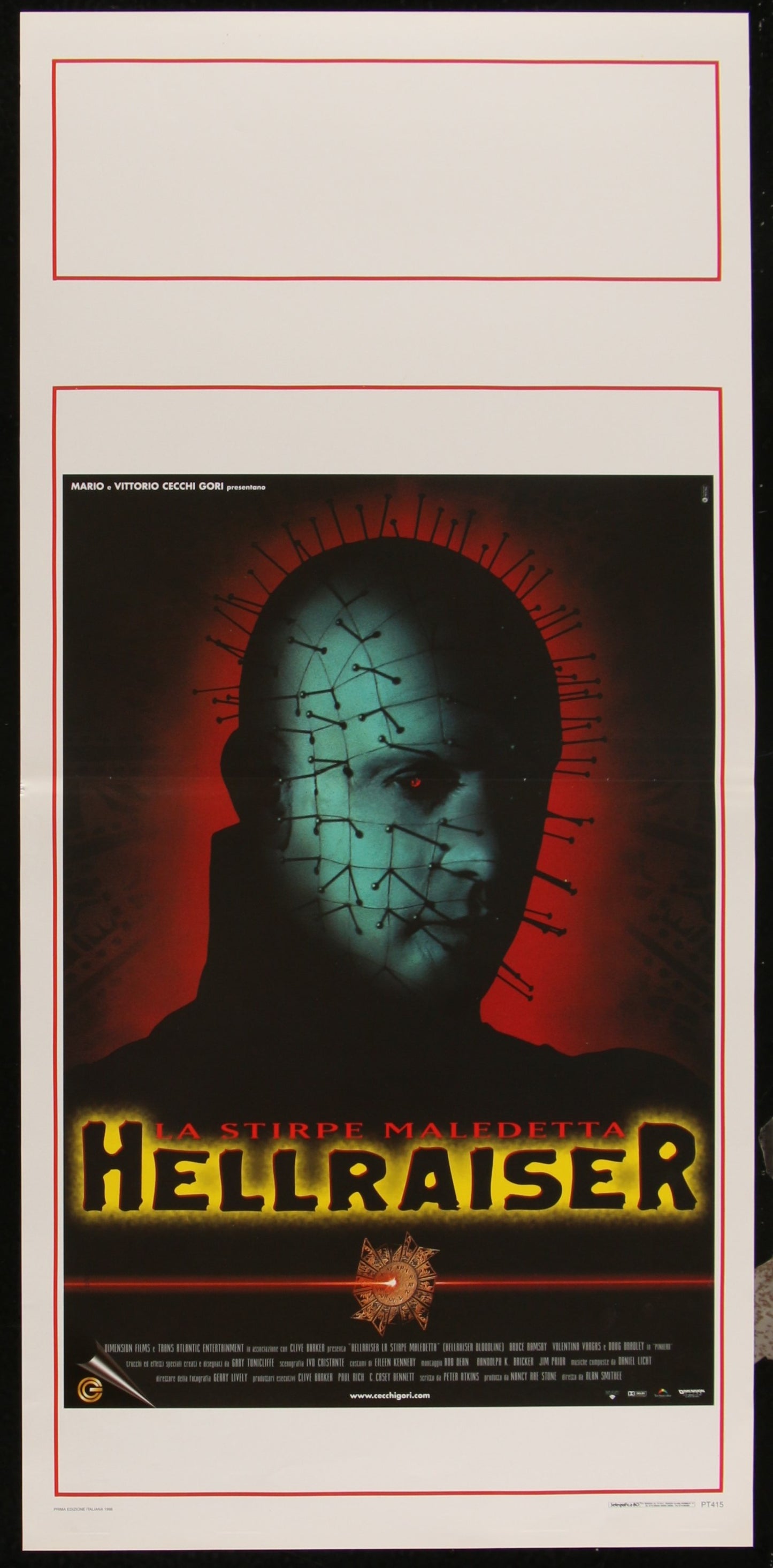 Hellraiser: Bloodline (1998) Original Italian Locandina Movie Poster