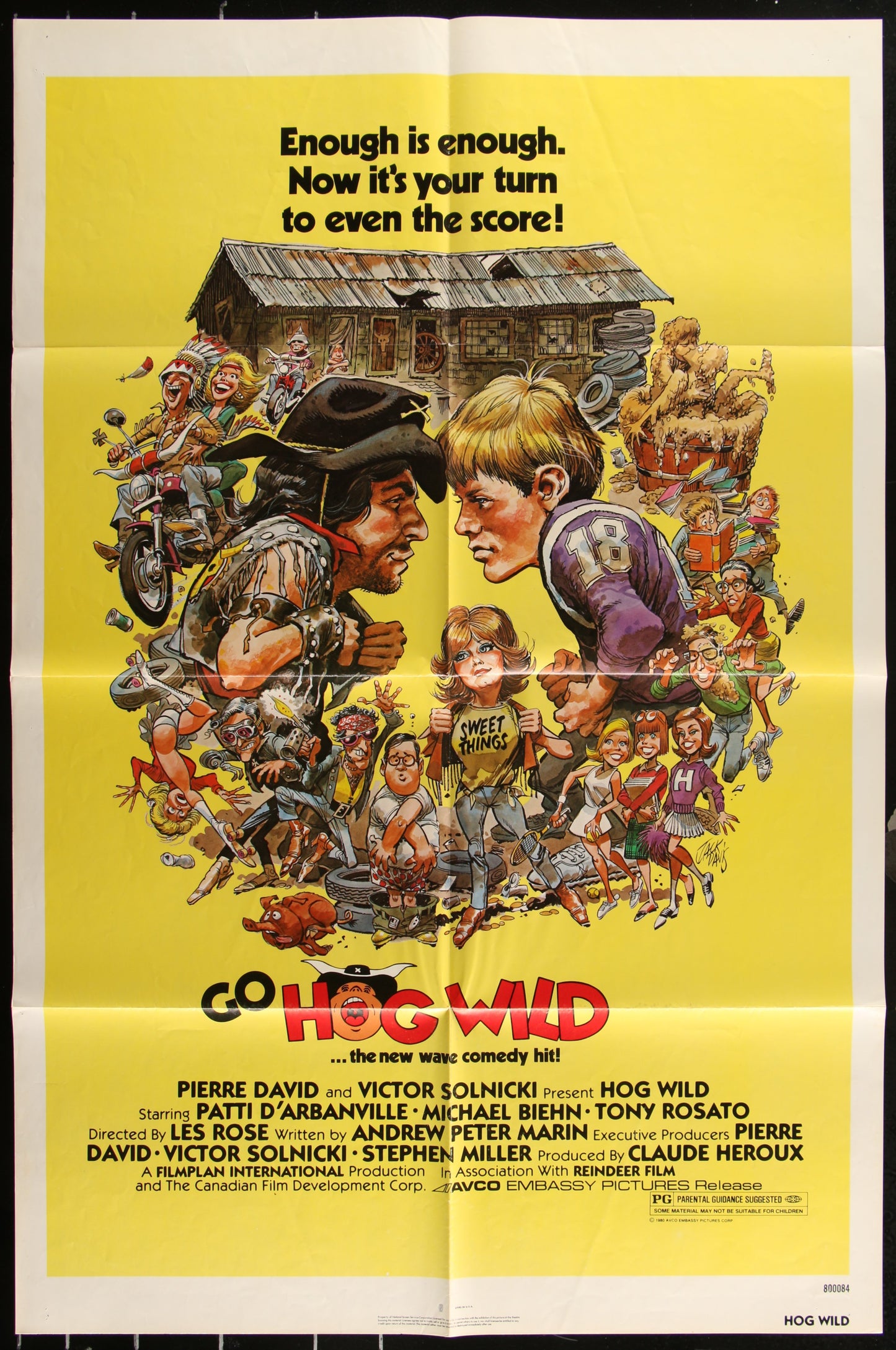 Hog Wild (1980) Original US One Sheet Movie Poster 27 x 41