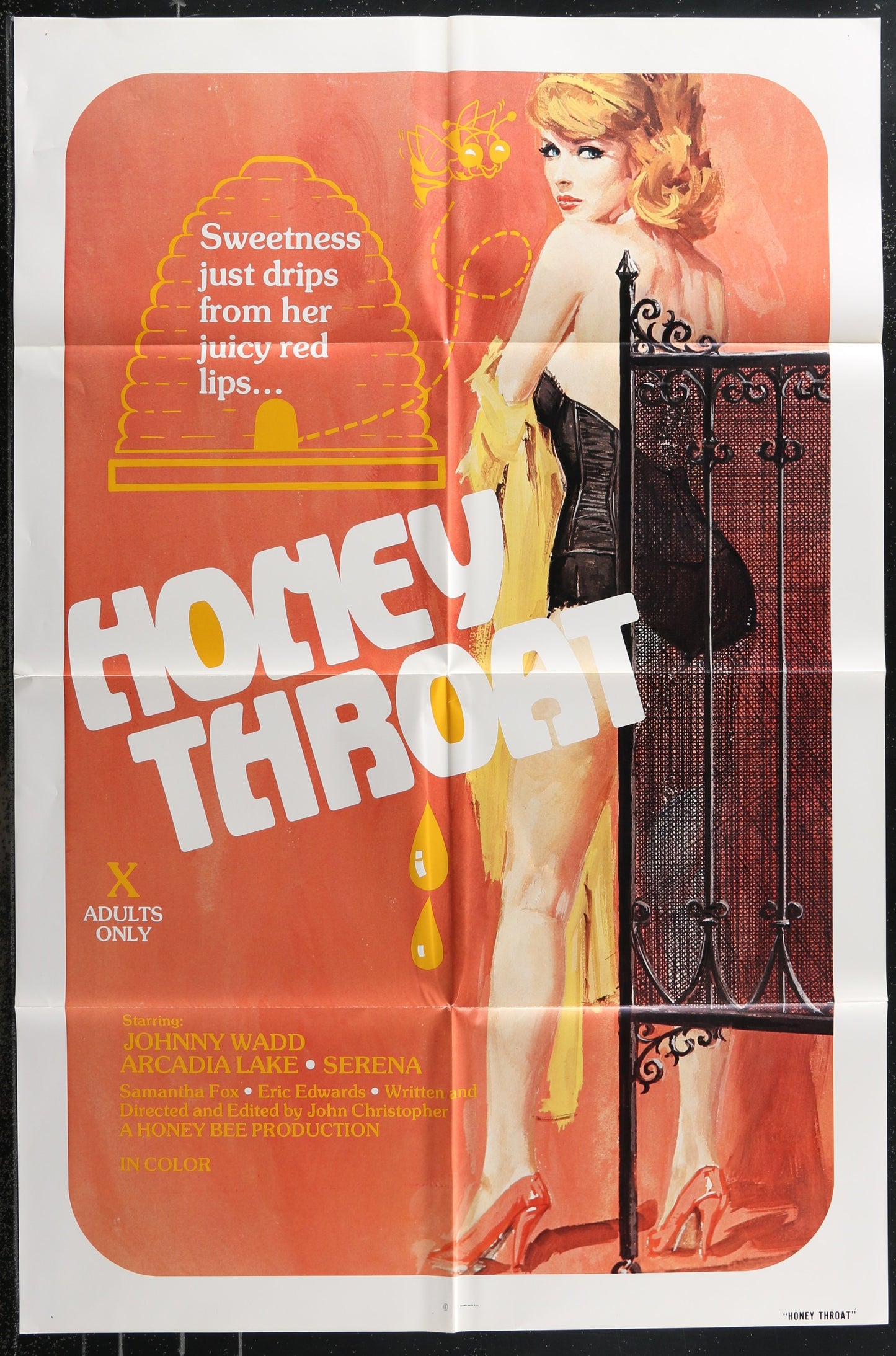 Honey Throat (1980) Original US One Sheet Movie Poster 27 x 41