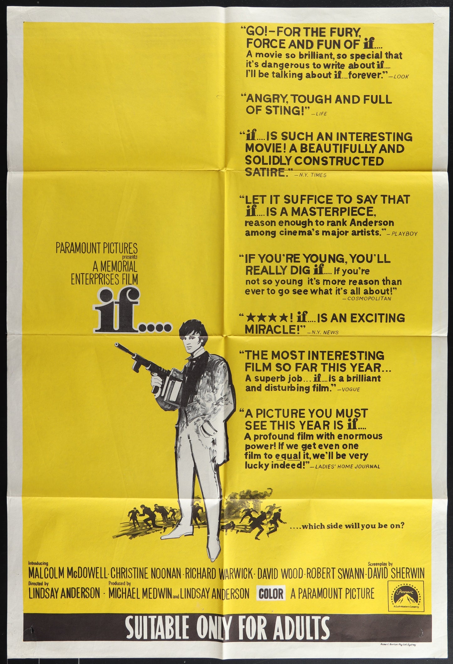 If... (1968) Original Australian One Sheet Movie Poster
