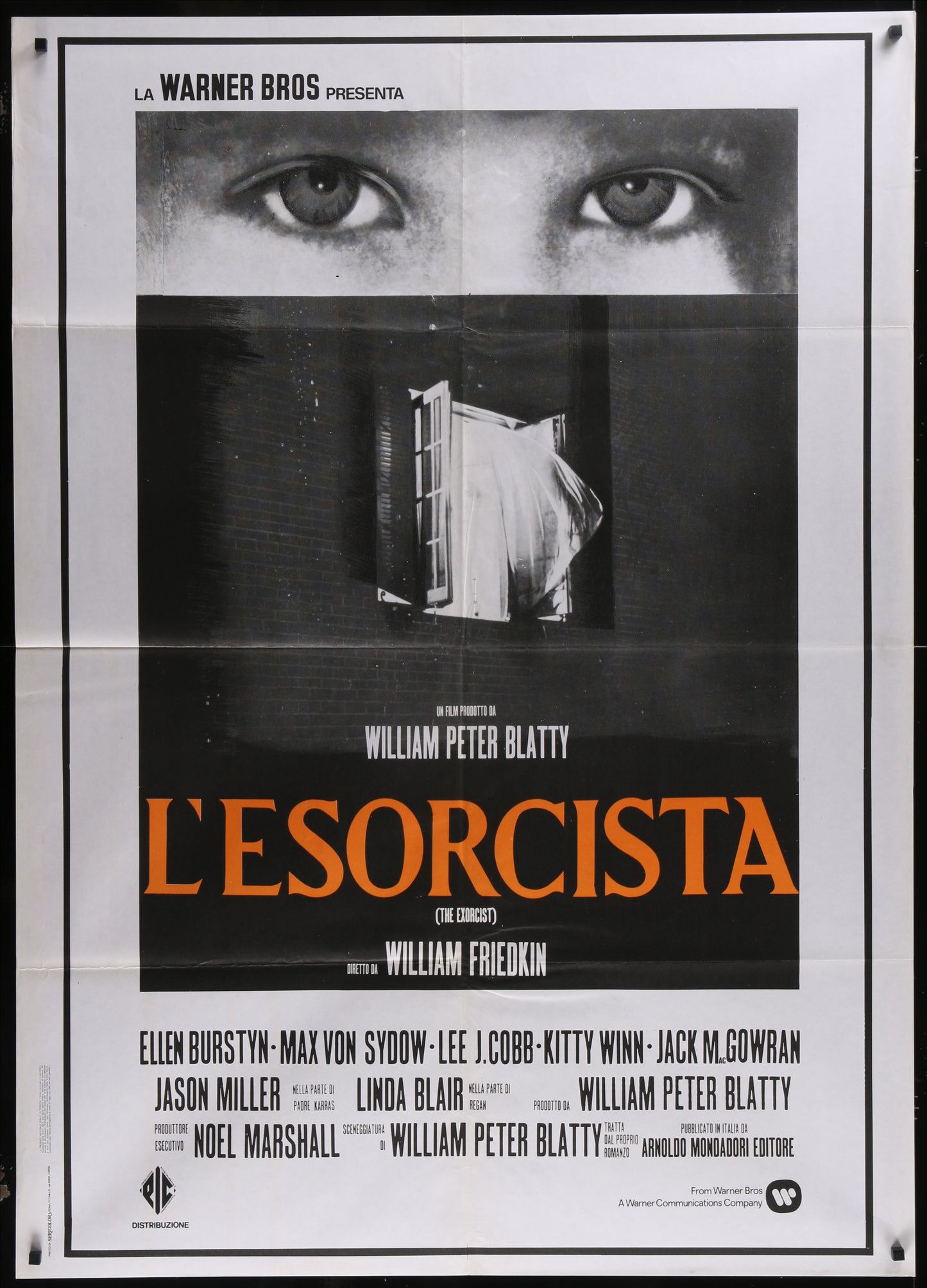 The Exorcist (1970s RR) Original Italian One Panel Movie Poster