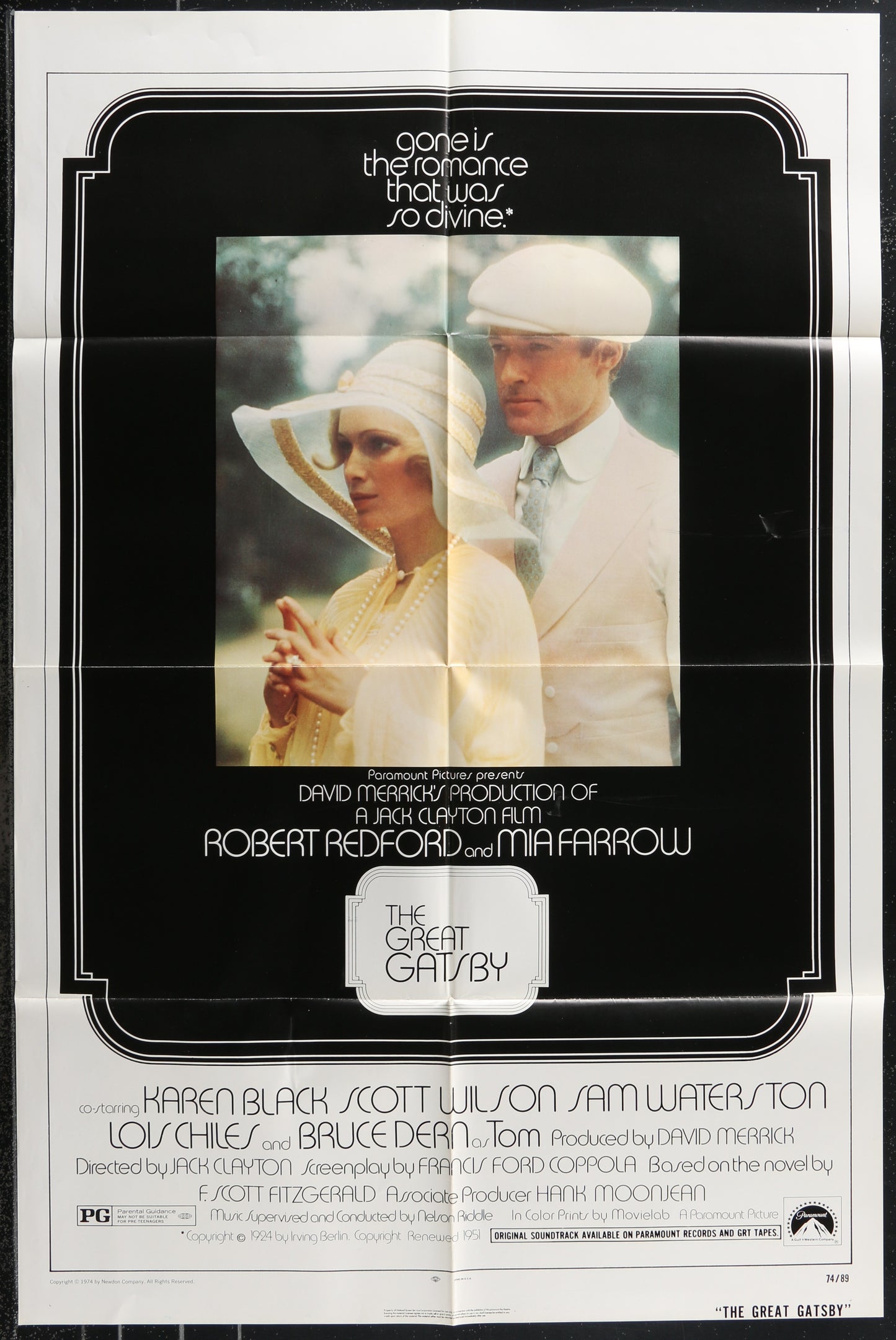 The Great Gatsby (1974) Original US One Sheet Movie Poster