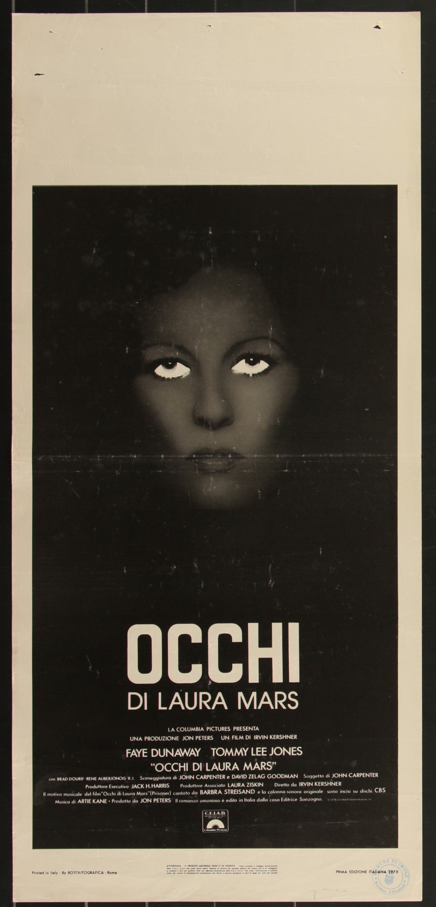 Eyes Of Laura Mars (1978) Original Italian Locandina Movie Poster