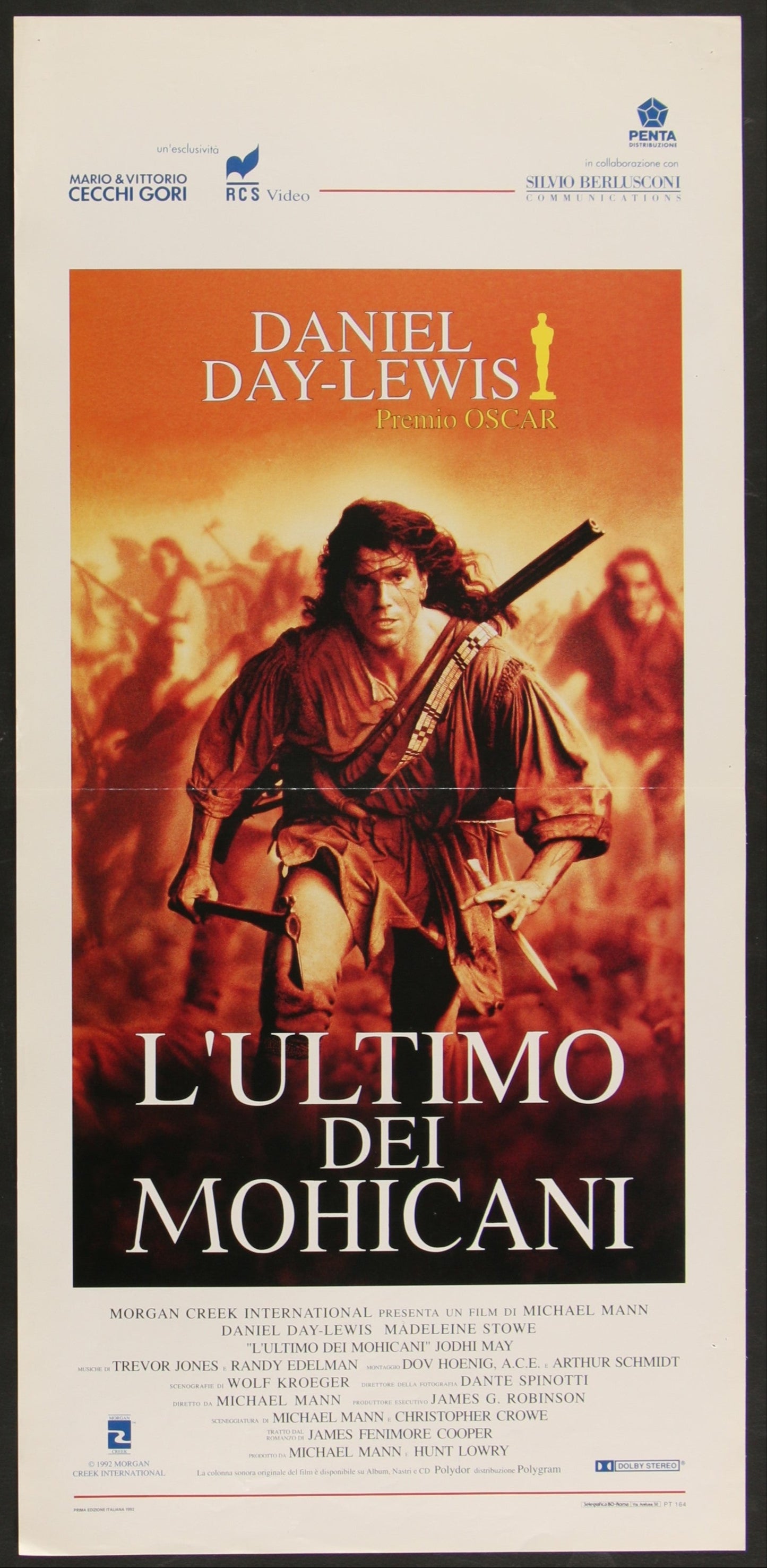 The Last Of The Mohicans (1992) Original Italian Locandina Movie Poster