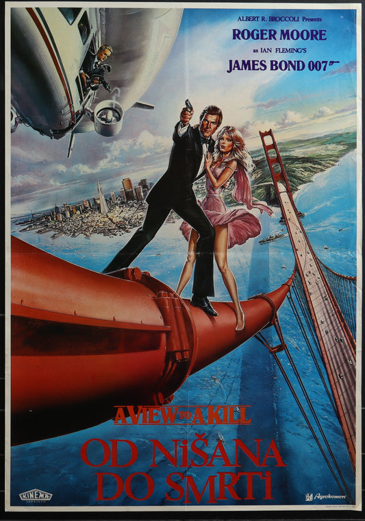 A View To A Kill (1986) Original Yugoslav Movie Poster