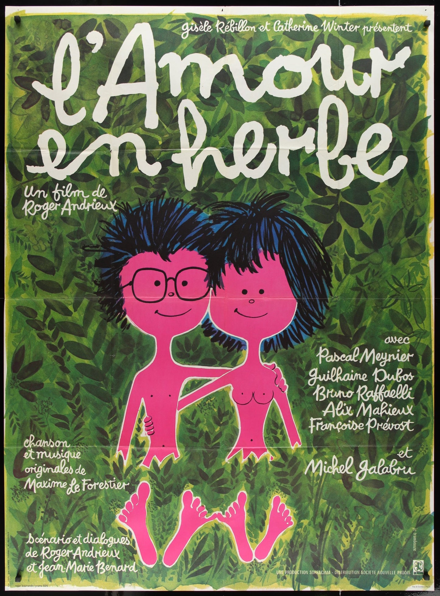 L'Amour Enn Herbe (1977) Original French One Panel Cinema Poster