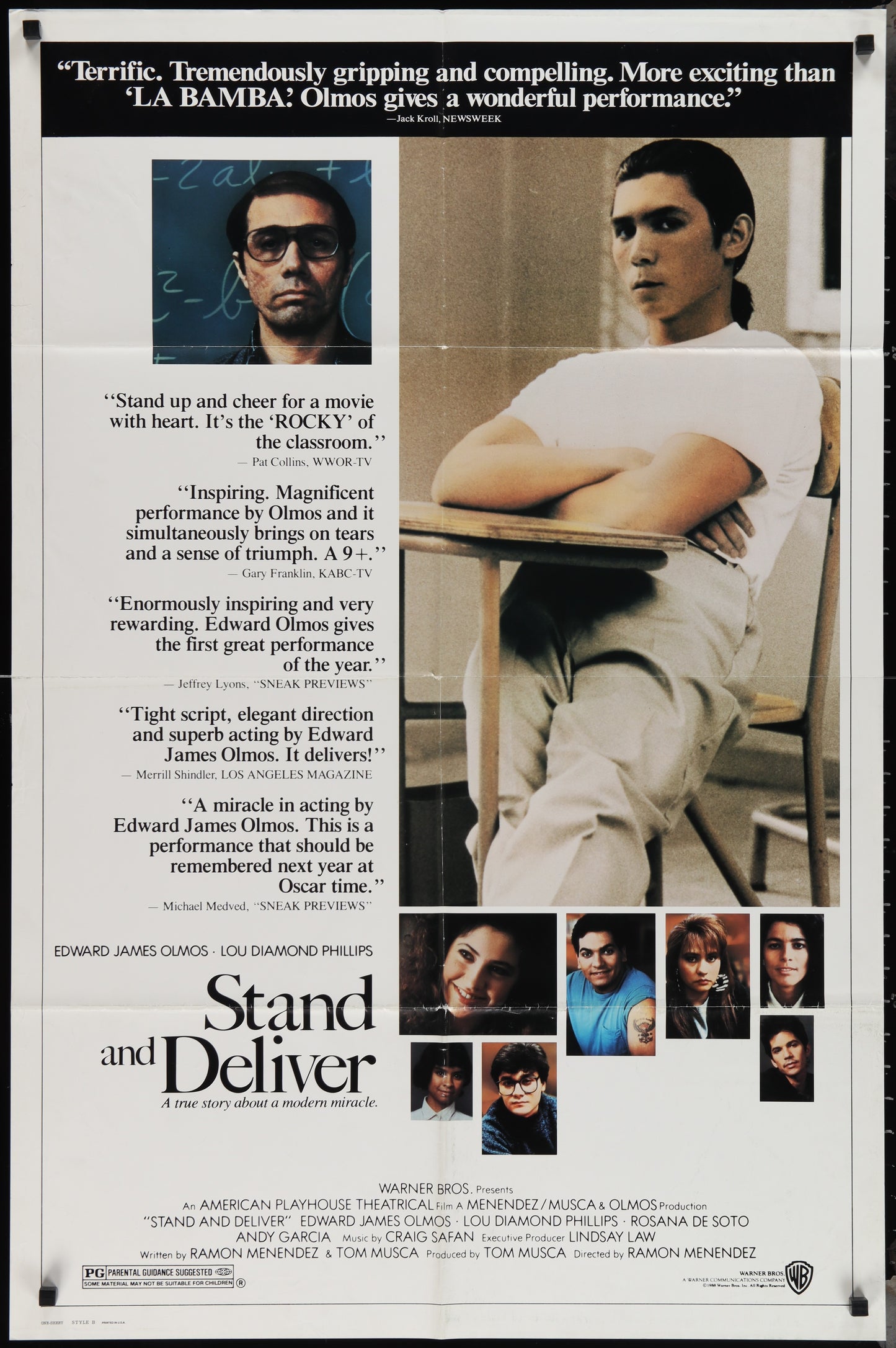 Stand And Deliver (1987) Original US One Sheet Movie Poster
