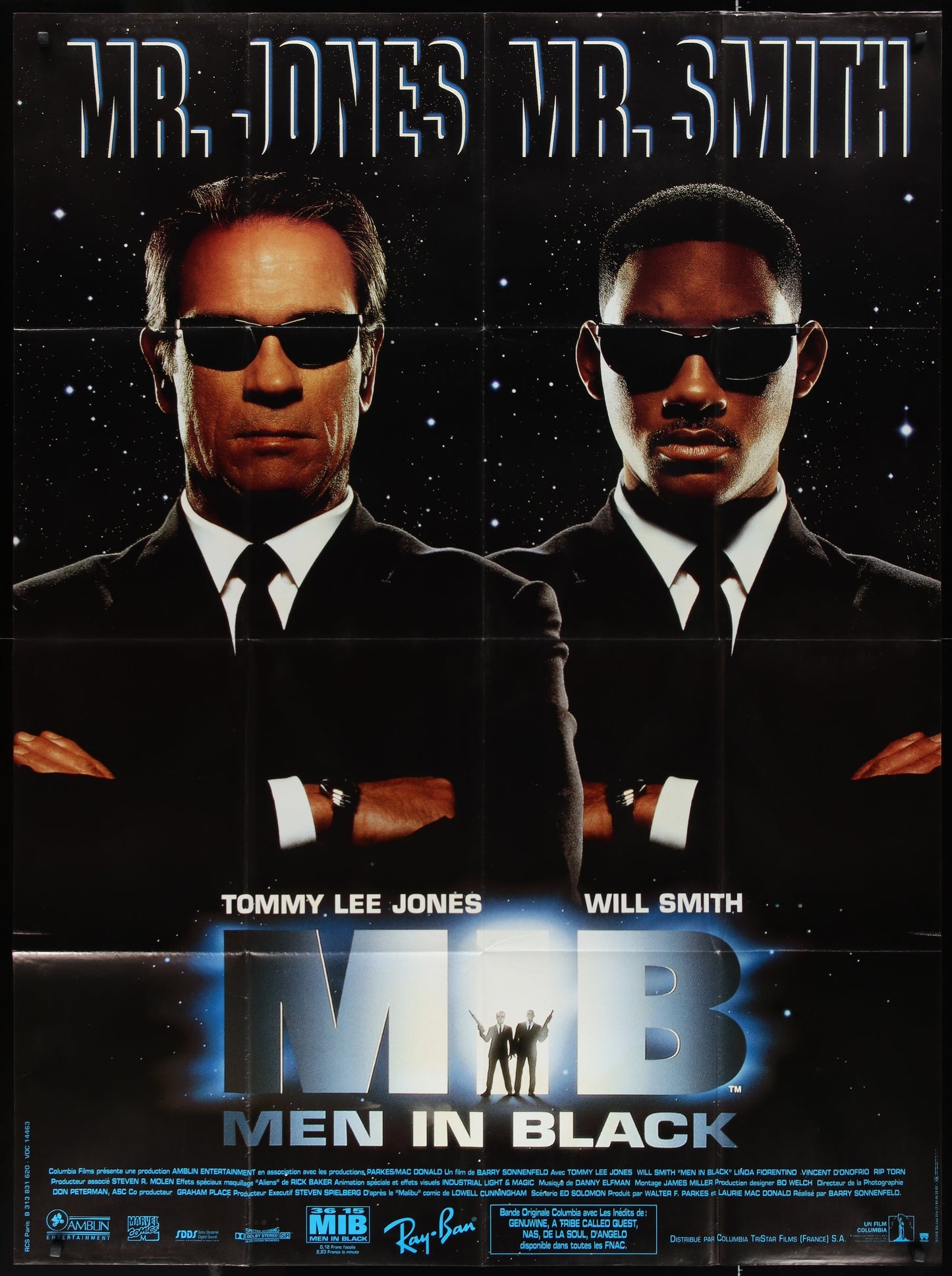 Men In Black (1997) Original French Grande Movie Poster