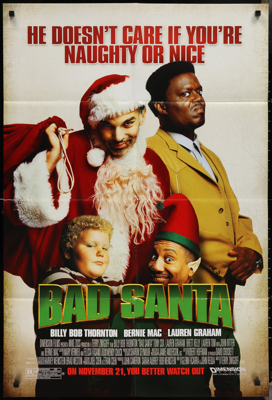 Bad Santa (2003) Original US One Sheet Movie Poster
