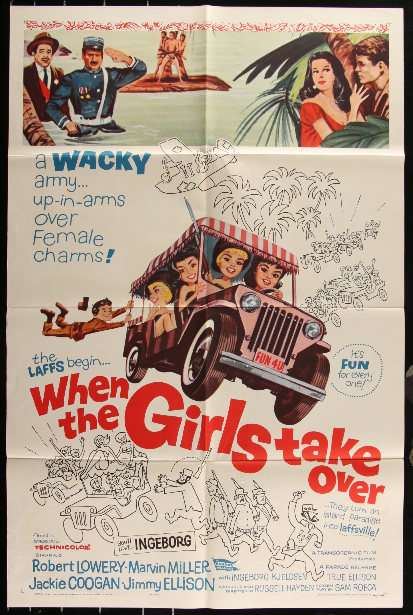 When The Girls Take Over (1962) Original US One Sheet Movie Poster