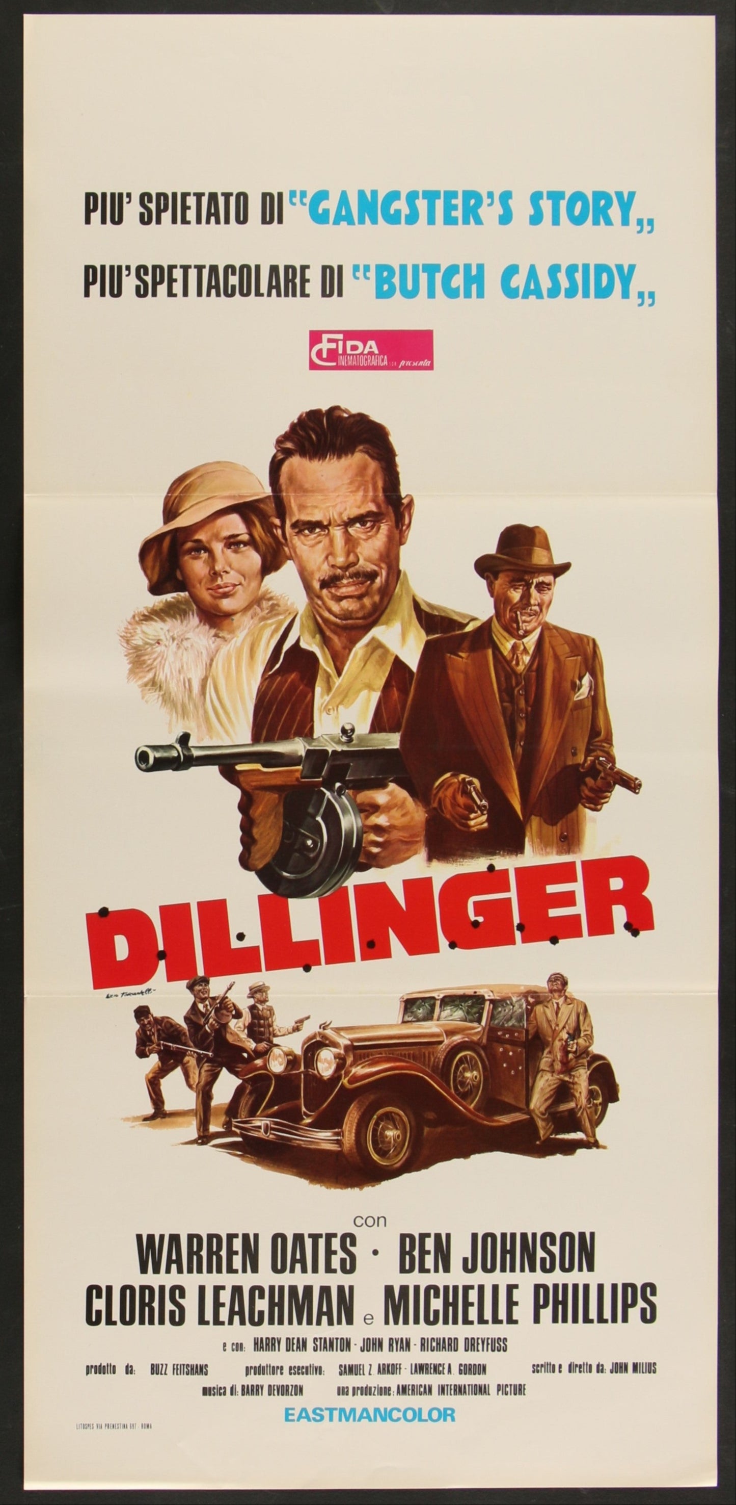 Dillinger (1974) Original Italian Locandina Movie Poster