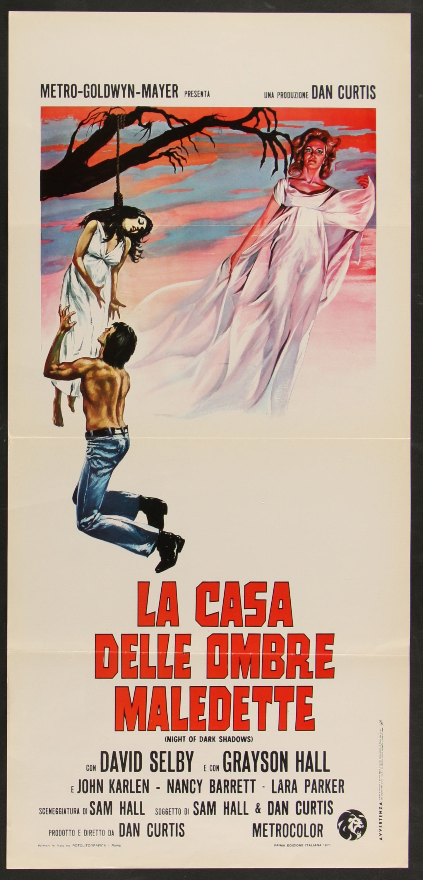 Night Of Dark Shadows (1971) Original Italian Locandina Movie Poster