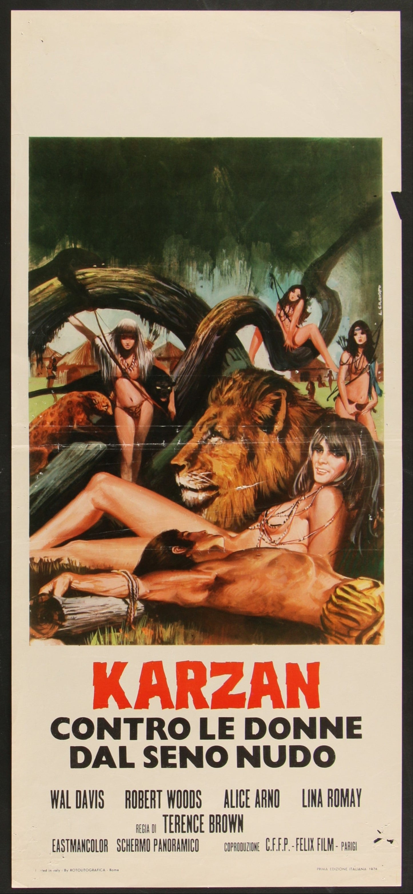 Golden Temple Amazons (1974) Original Italian Locandina Movie Poster