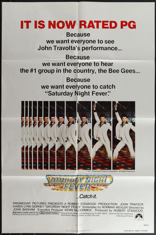 Saturday Night Fever (1979 Re-Release) Original US One Sheet Movie Poster