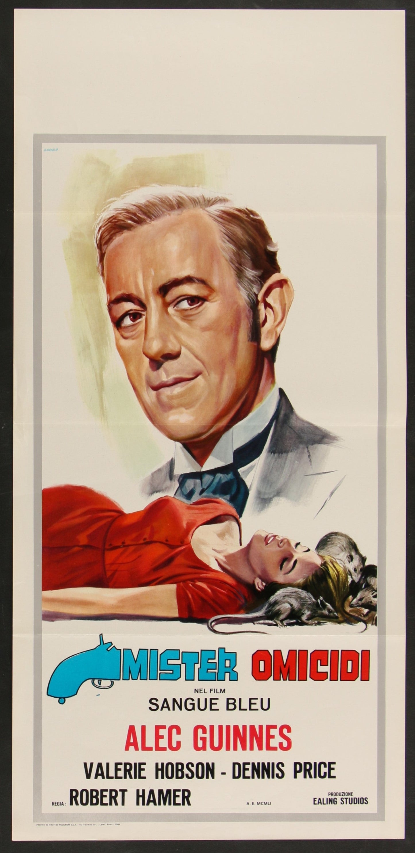 Kind Hearts and Coronets (1966 RR) Original Italian Locandina Movie Poster