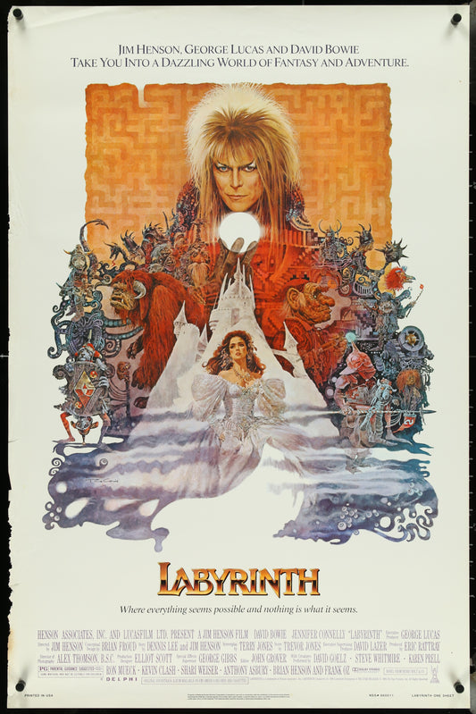 Labyrinth (1986) Original US One Sheet Movie Poster