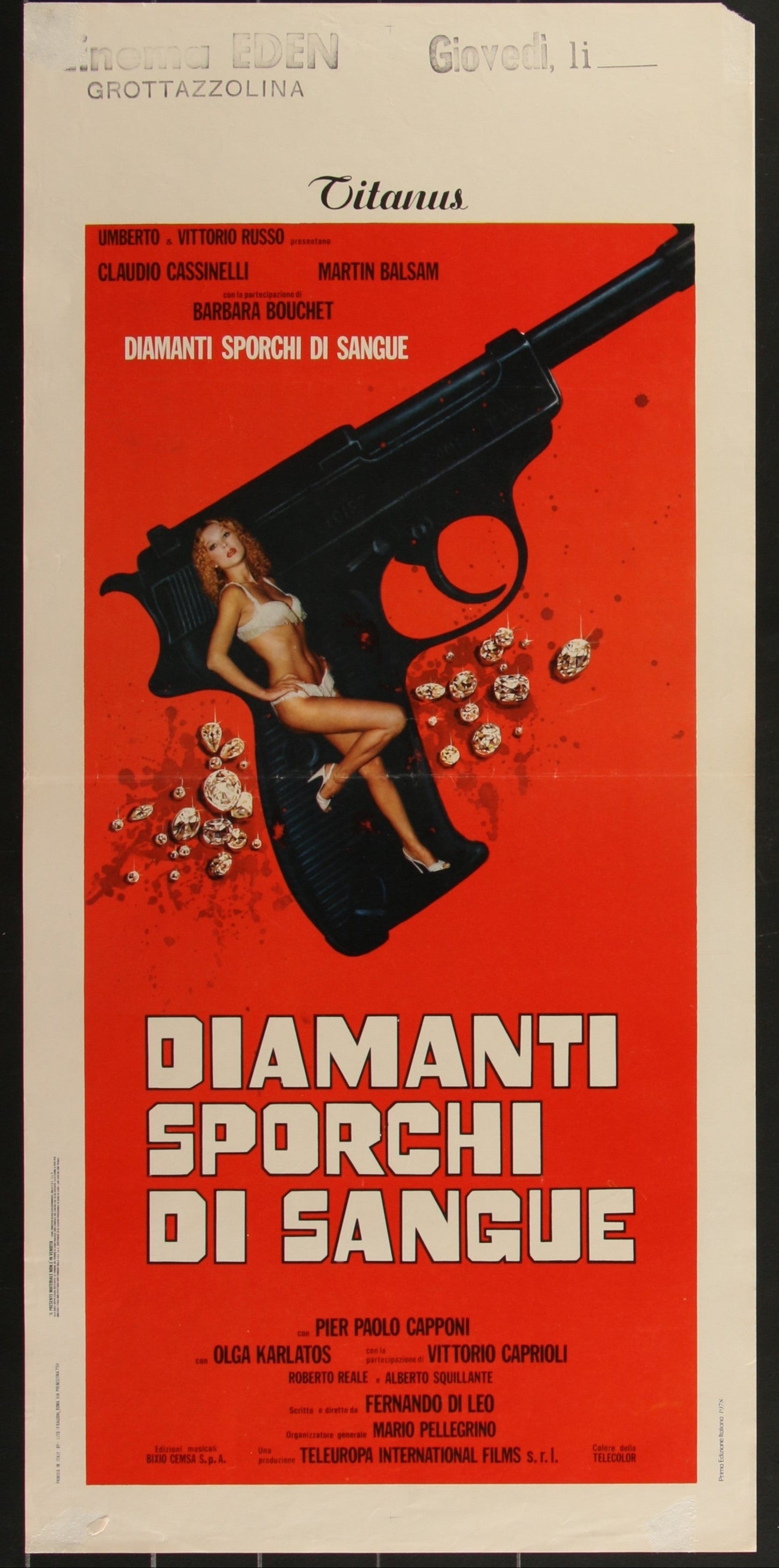 Blood And Diamonds (1977) Original Italian Locandina Movie Poster