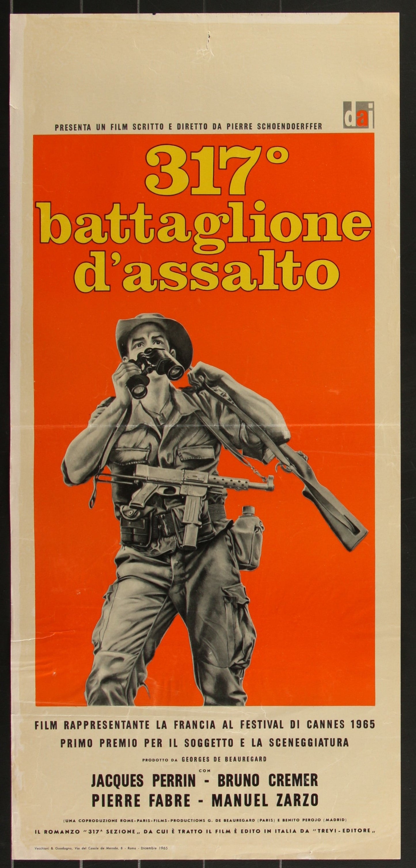 The 317th Platoon (1965) Original Italian Locandina Movie Poster