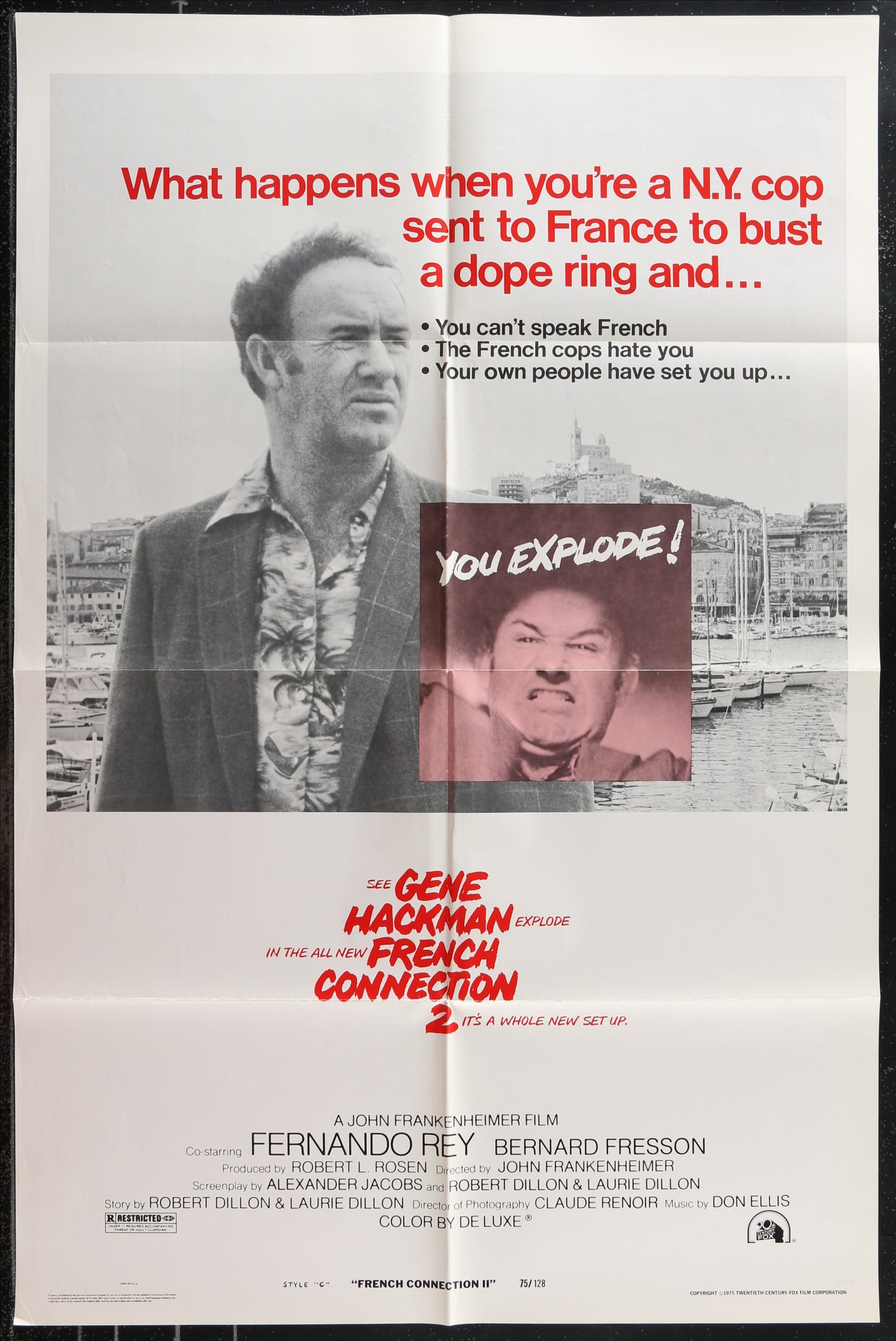 French Connection II (1975) Original US One Sheet Movie Poster