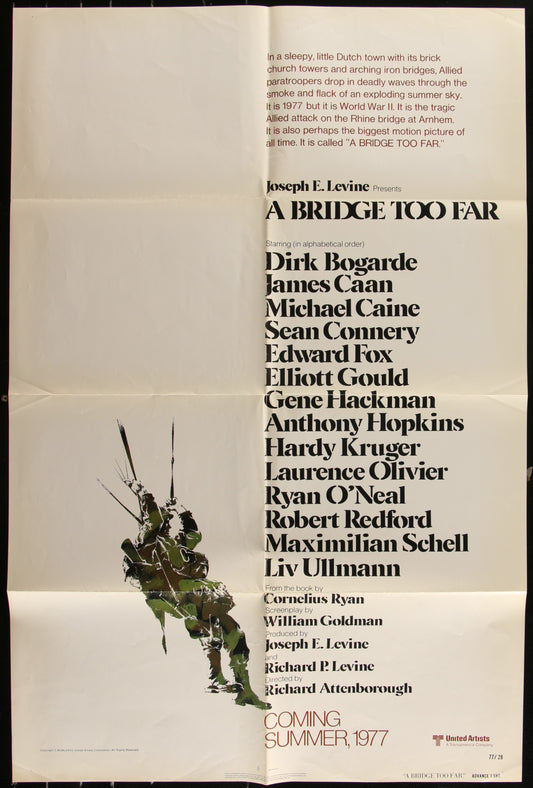 A Bridge Too Far (1977) Original US One Sheet Movie Poster