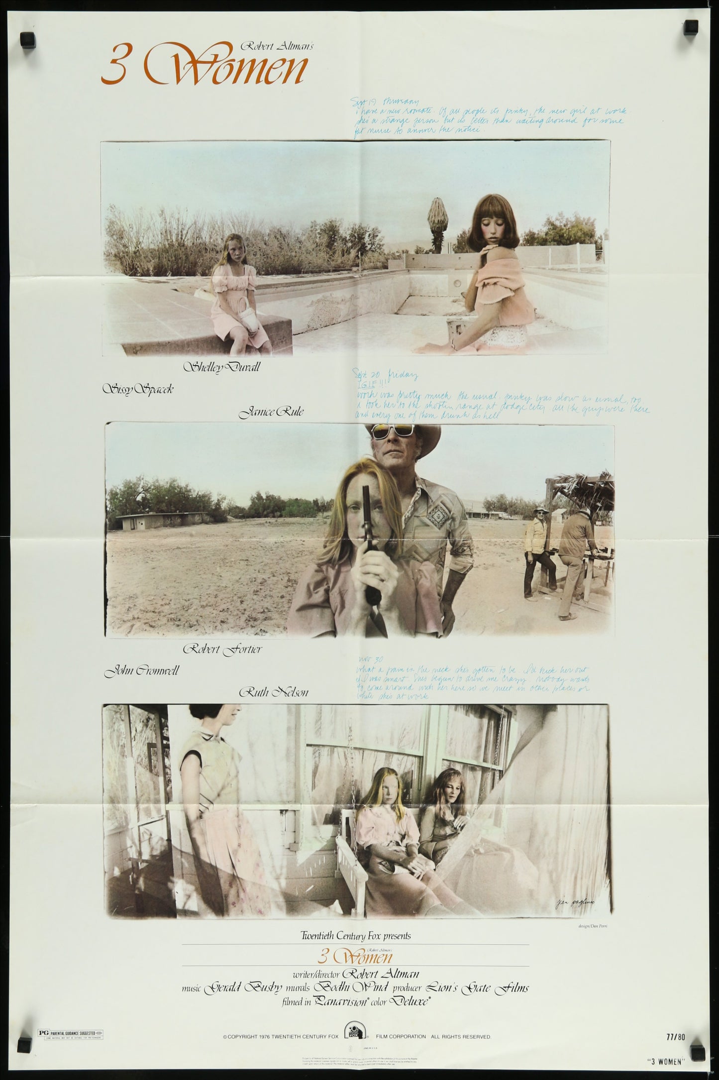 3 Women (1977) Original US One Sheet Movie Poster