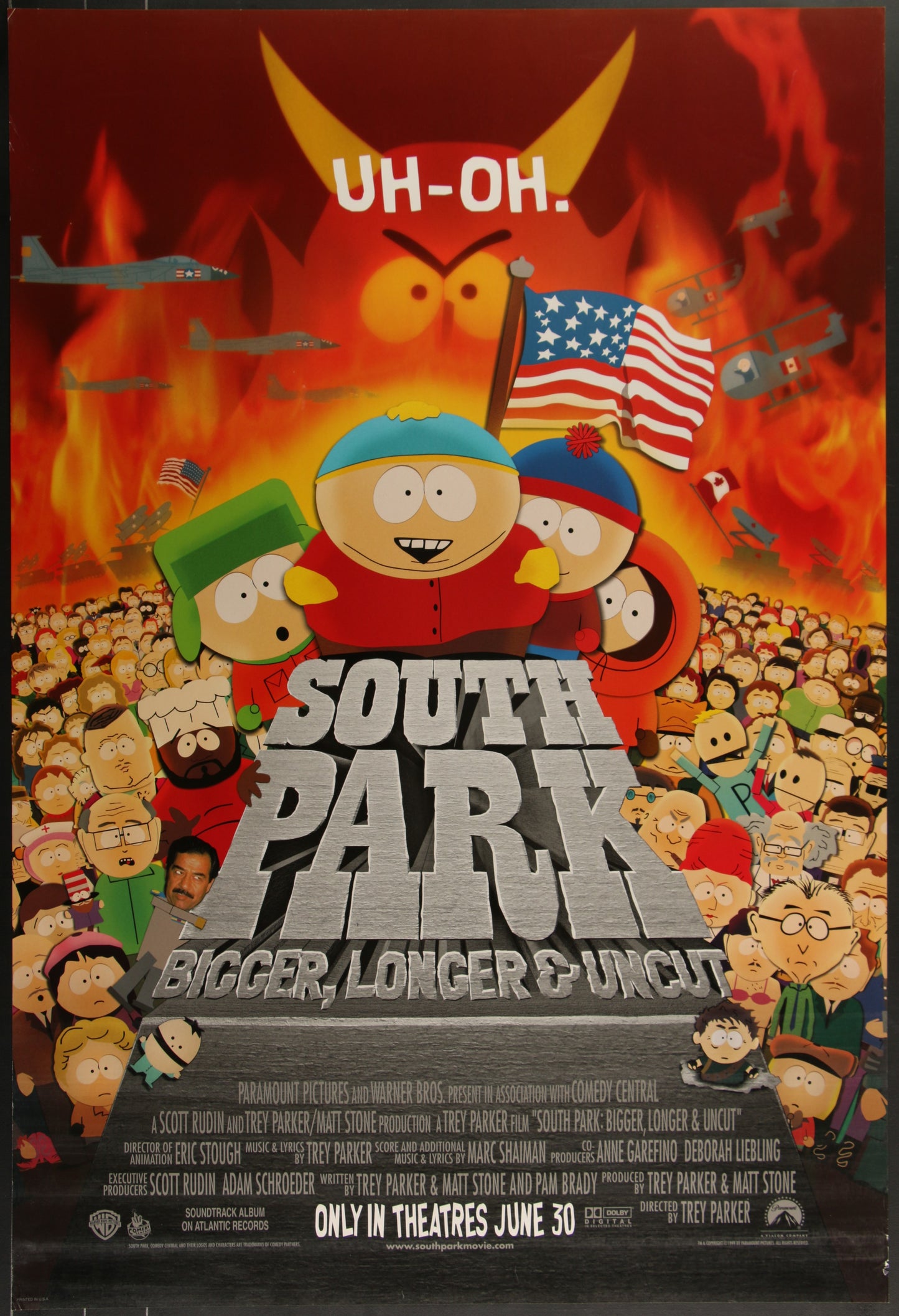 South Park: Bigger, Longer And Uncut (1999) Original US One Sheet Movie Poster