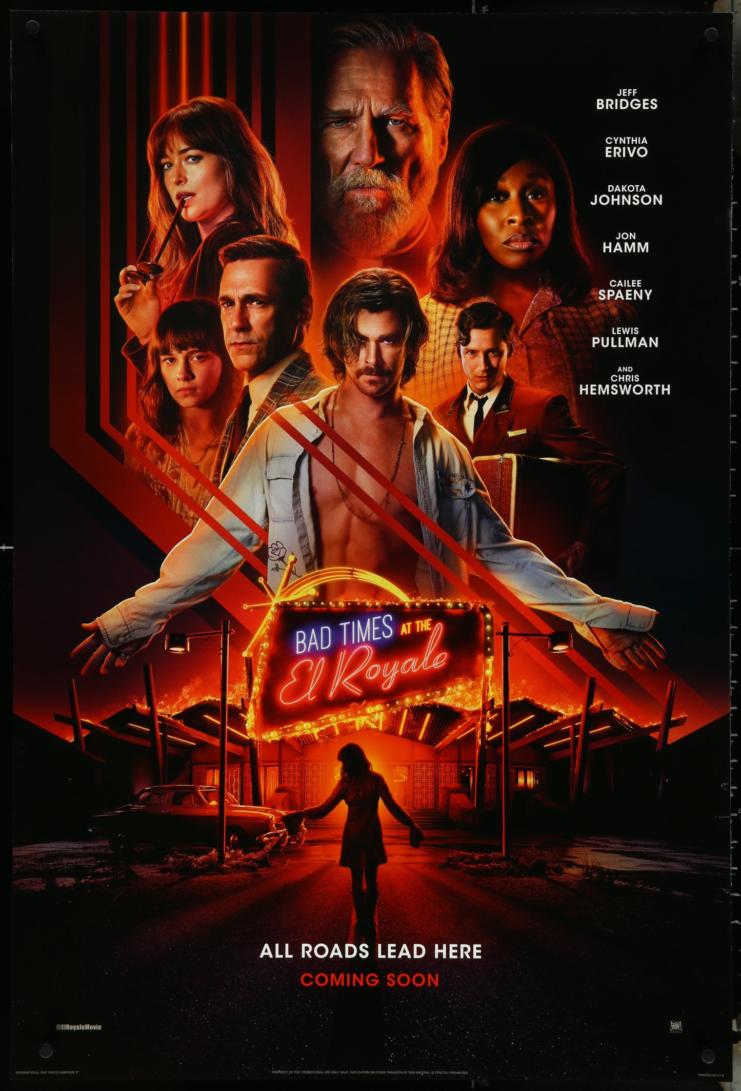 Bad Times At El Royale (2018) Original US One Sheet Movie Poster