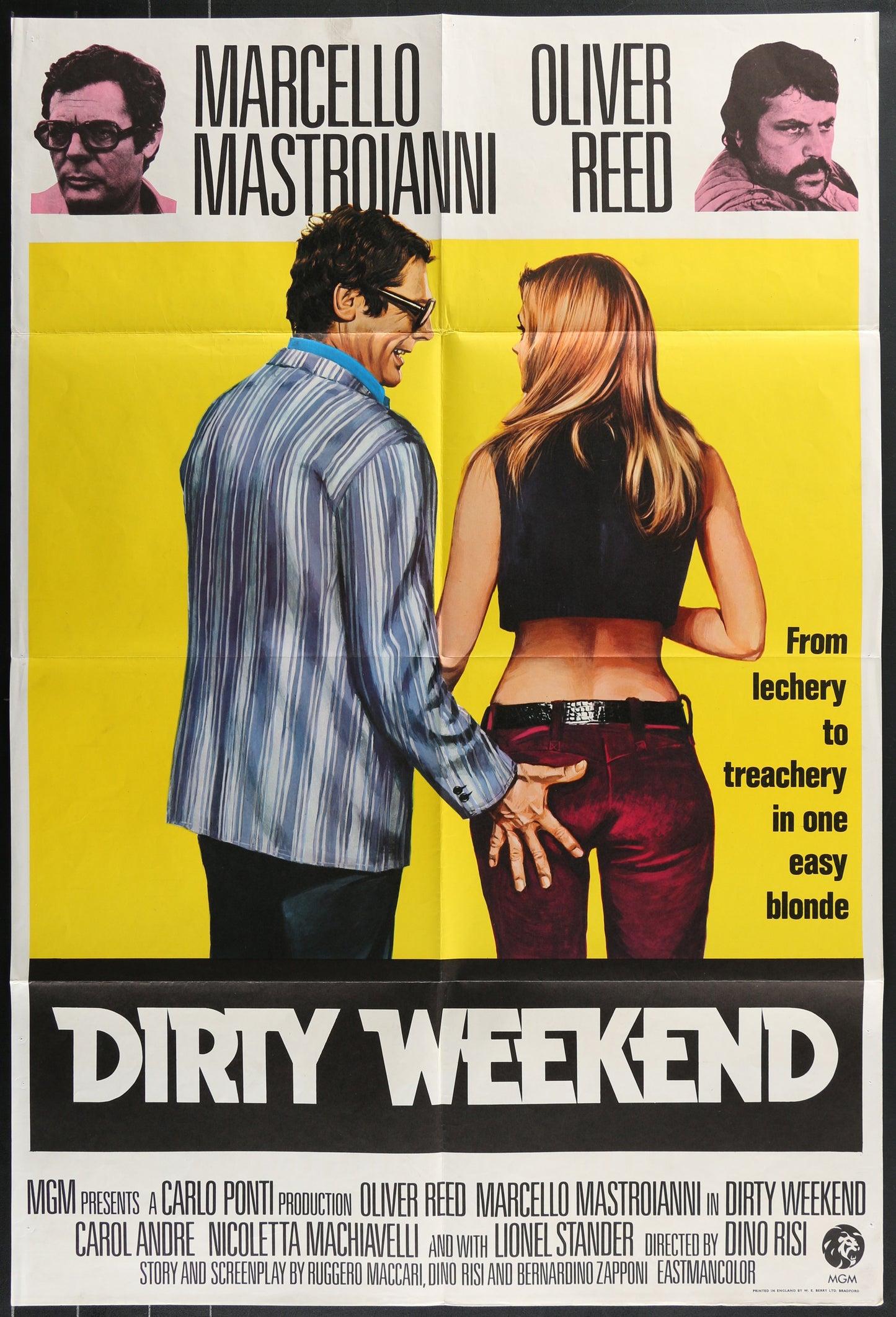 Dirty Weekend (1973) Original US One Sheet Movie Poster